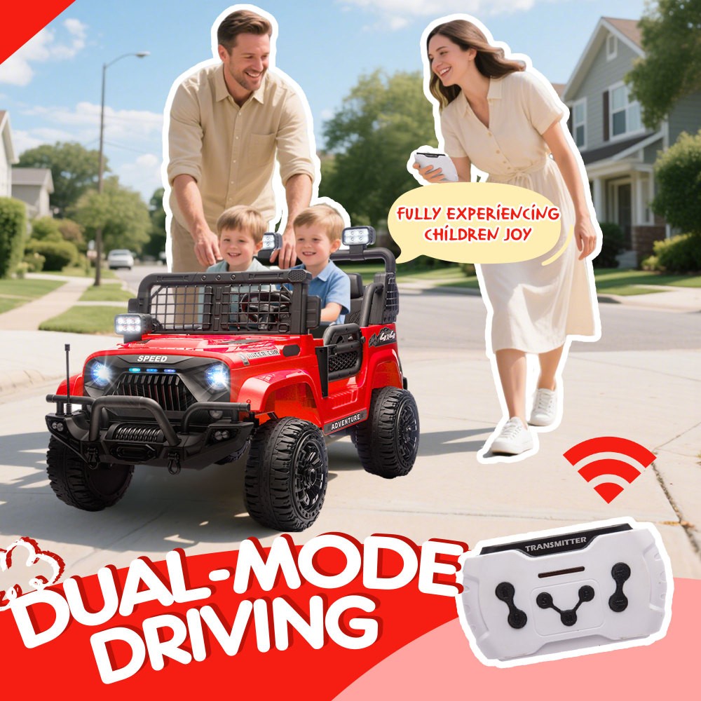 24V Two-seater Kids Ride On Truck 2WD Suspension 8.66in Ground
