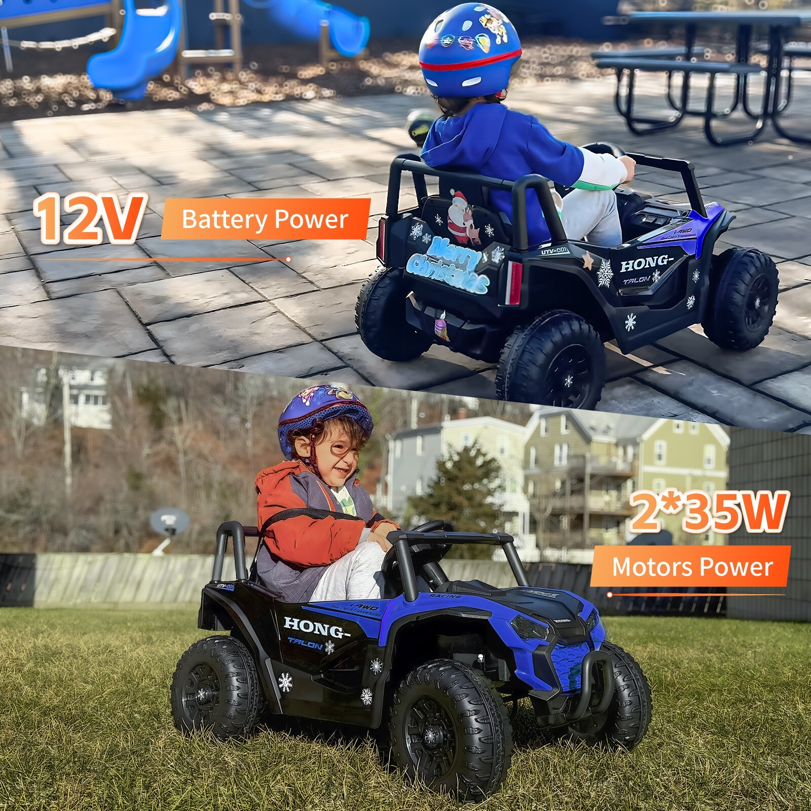 12V Kids Electric UTV Off-road Ride on Car Batteryed Power w/ Parent Remote MP3