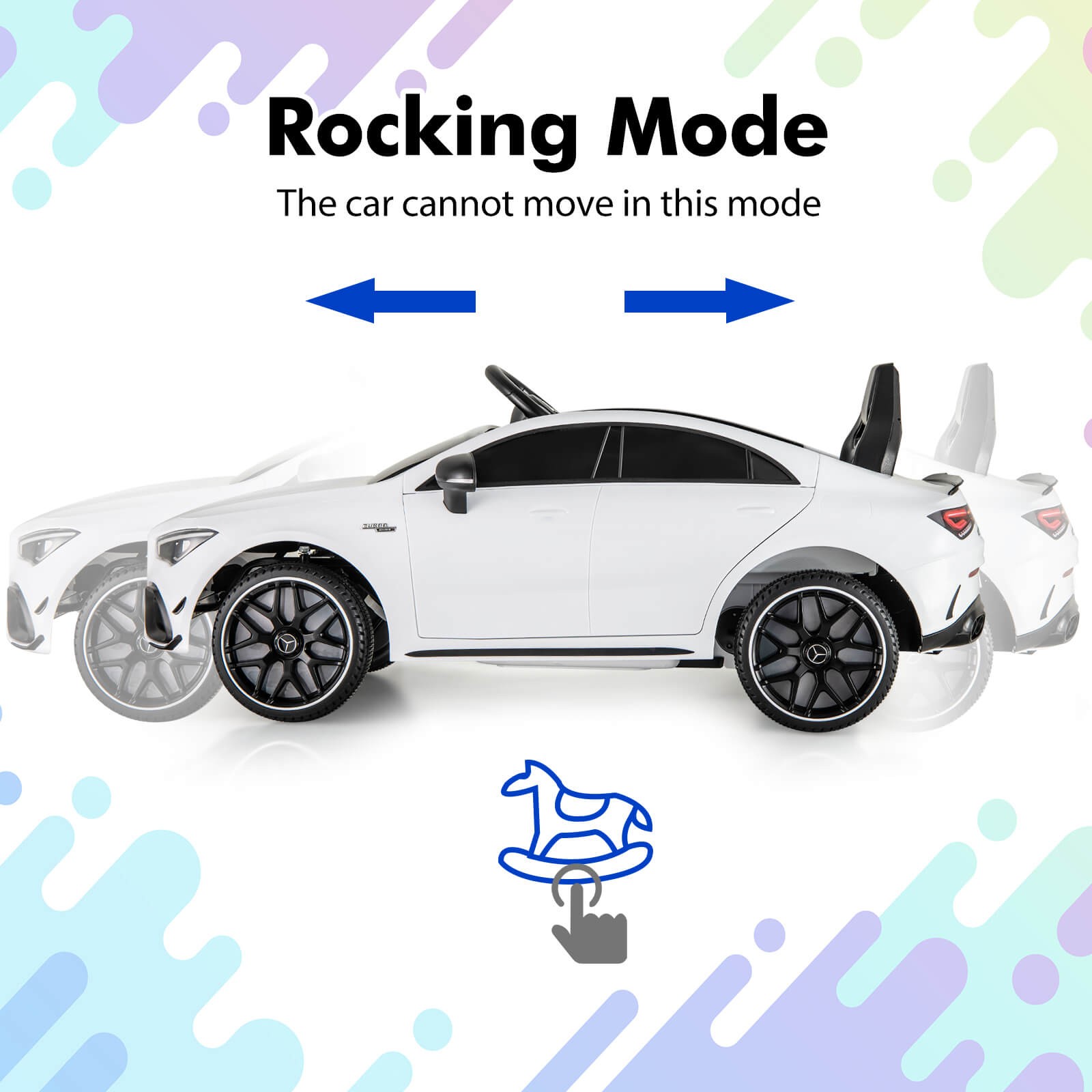 12V Kids Ride on Car w/Remote Rocking Function Transport Wheels Lights & Music