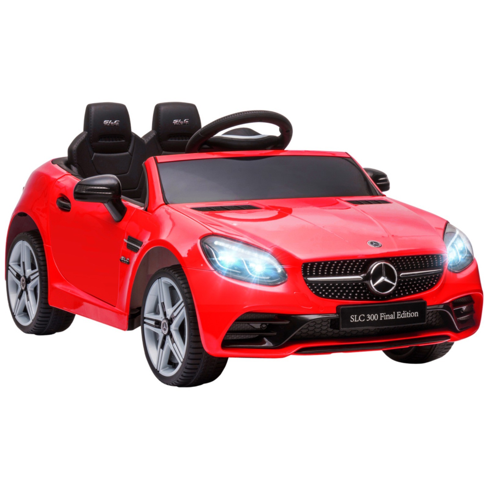 Aosom Mercedes SLC 300 Licensed Kids Electric Car 12V Remote Music Red