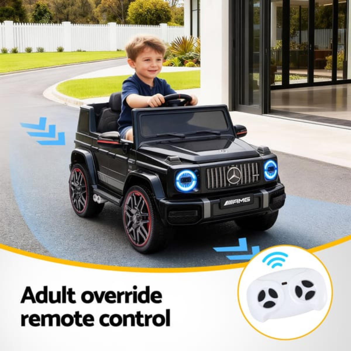 Black Mercedes Kids Electric Ride On SUV G63 Toy Car Remote Control 12V