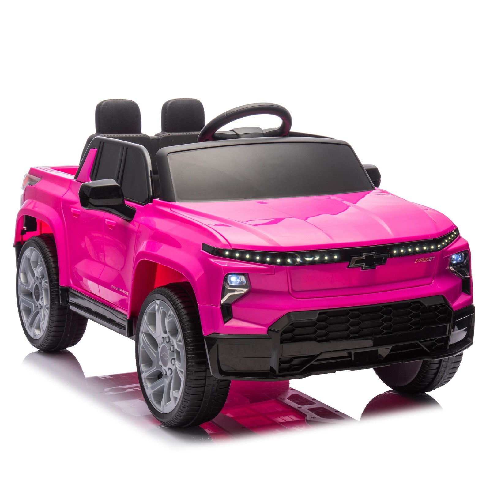 24V Kids Ride on Car Licensed Chevrolet Silverado Electric Truck Toy with Remote