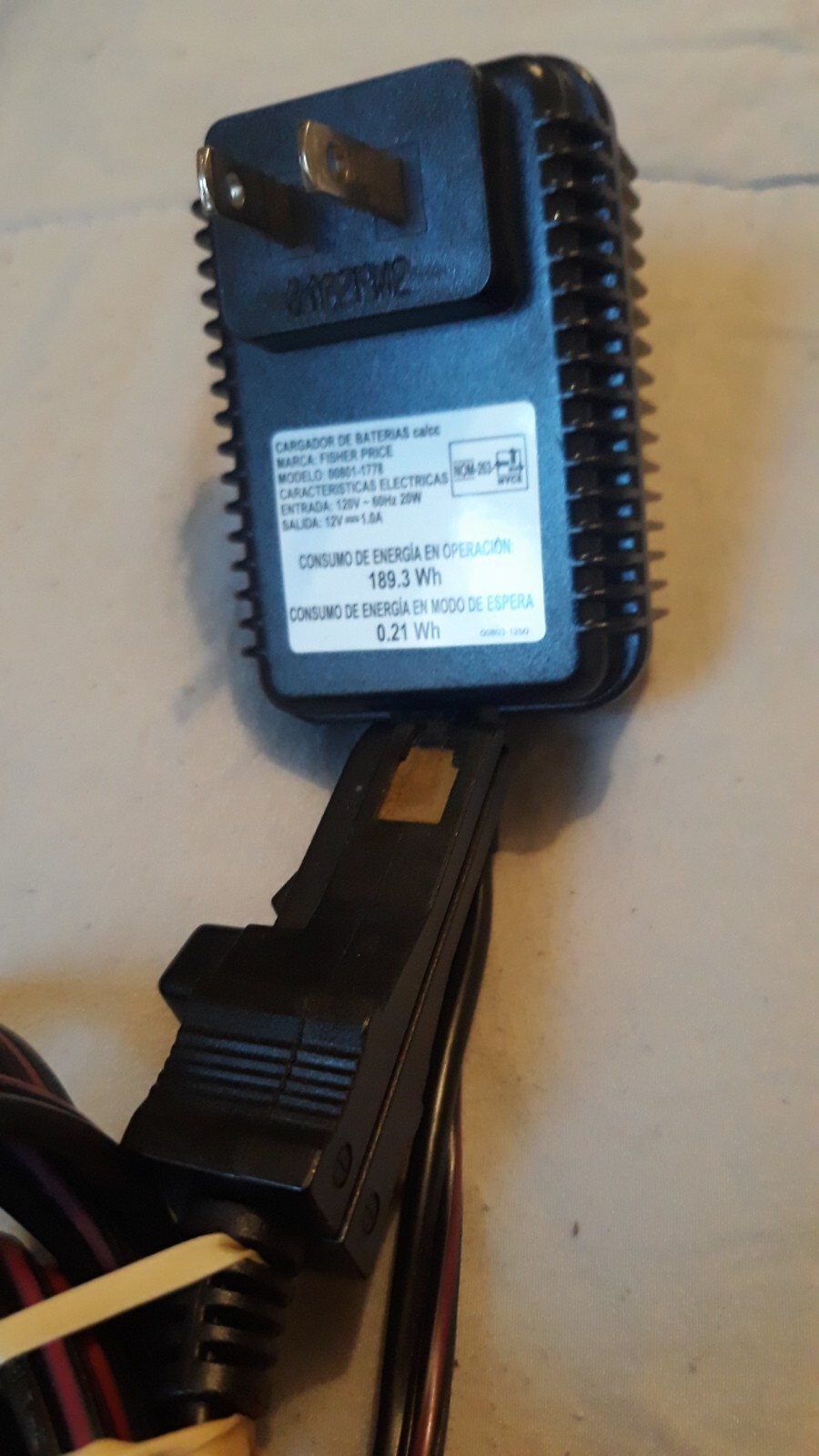 Power Wheels Fisher Price 12 Volt 12V Battery Charger 00801-1778