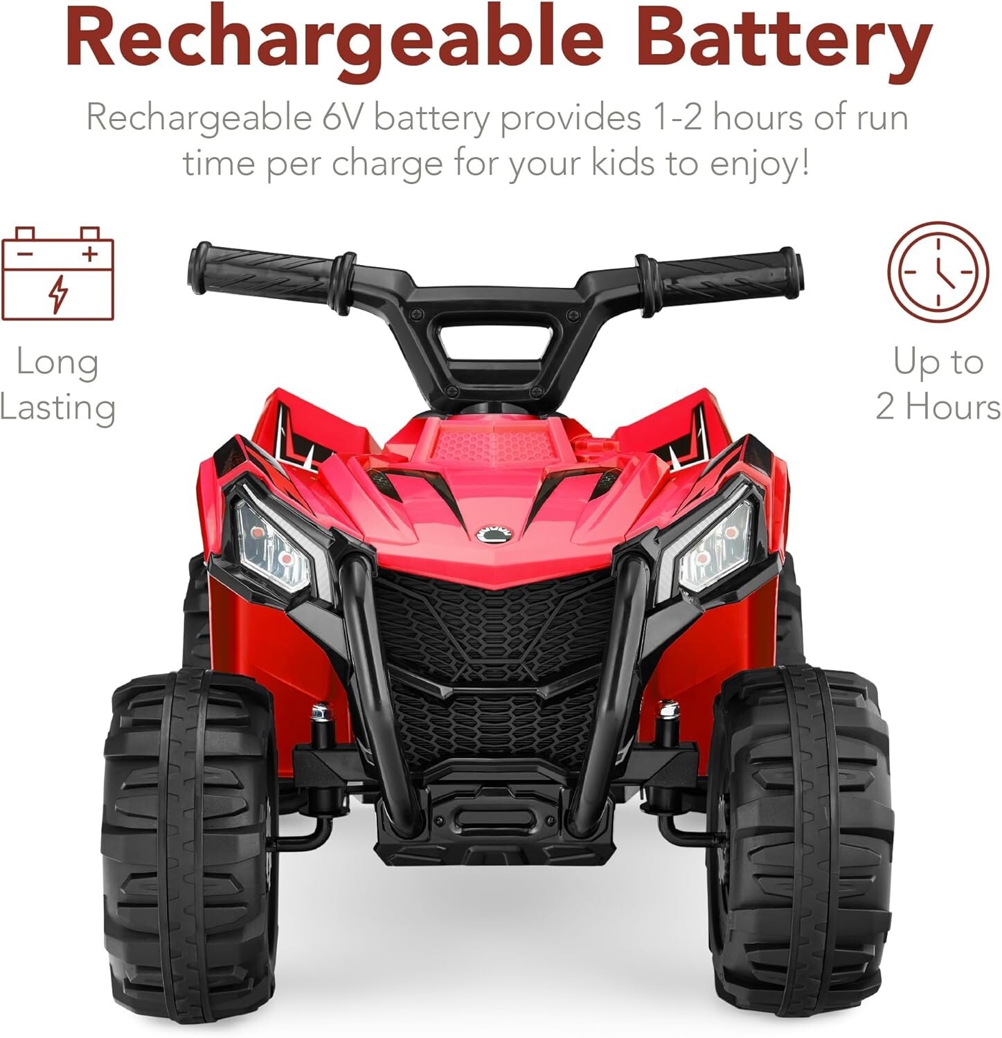6V Kids ATV 4 Wheeler Quad Car Off-road Ride on Toy 1.8 MPH Max-speed