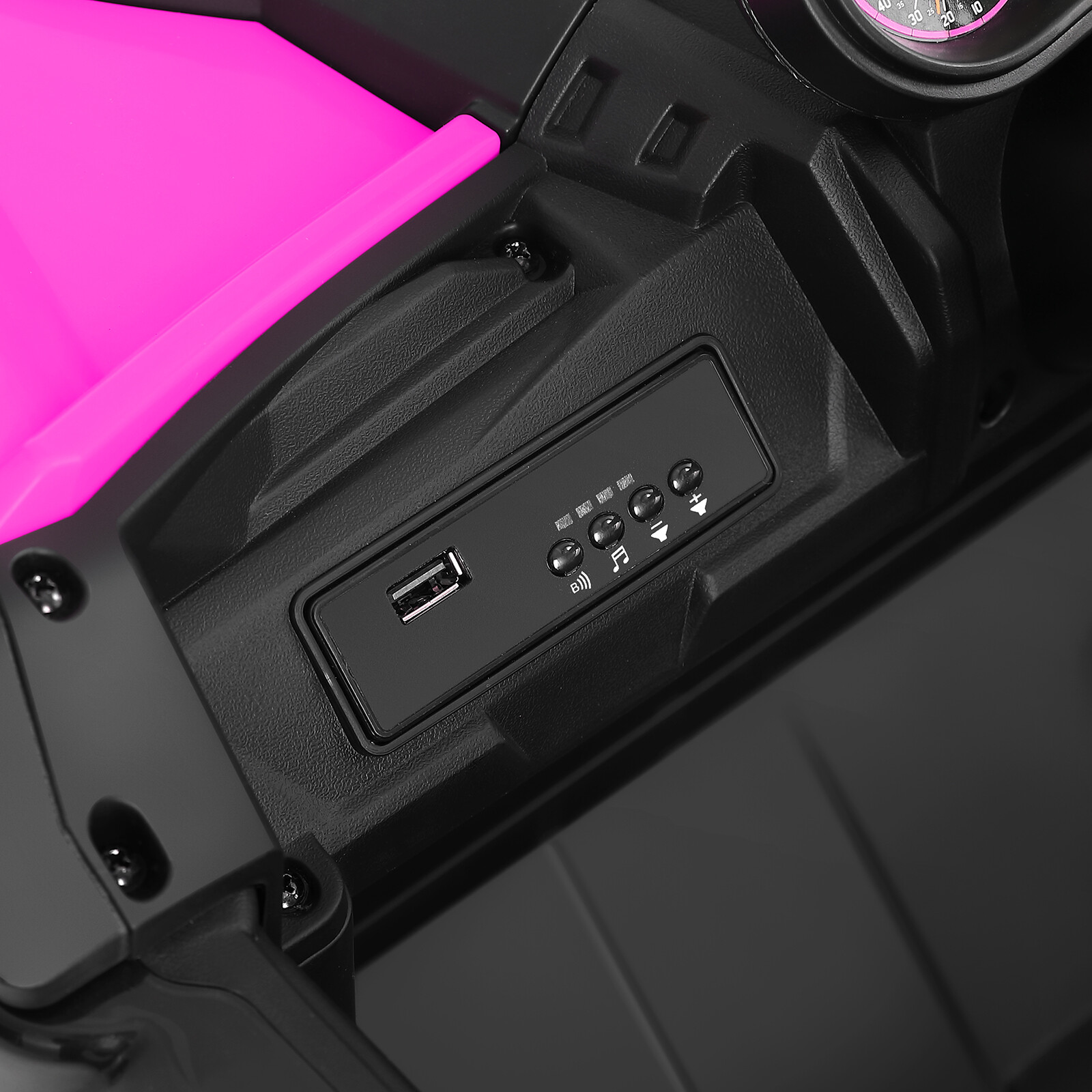 12V Kids Pink Ride On UTV Vehicle Electric Off-Road Car with Music, RC, LED