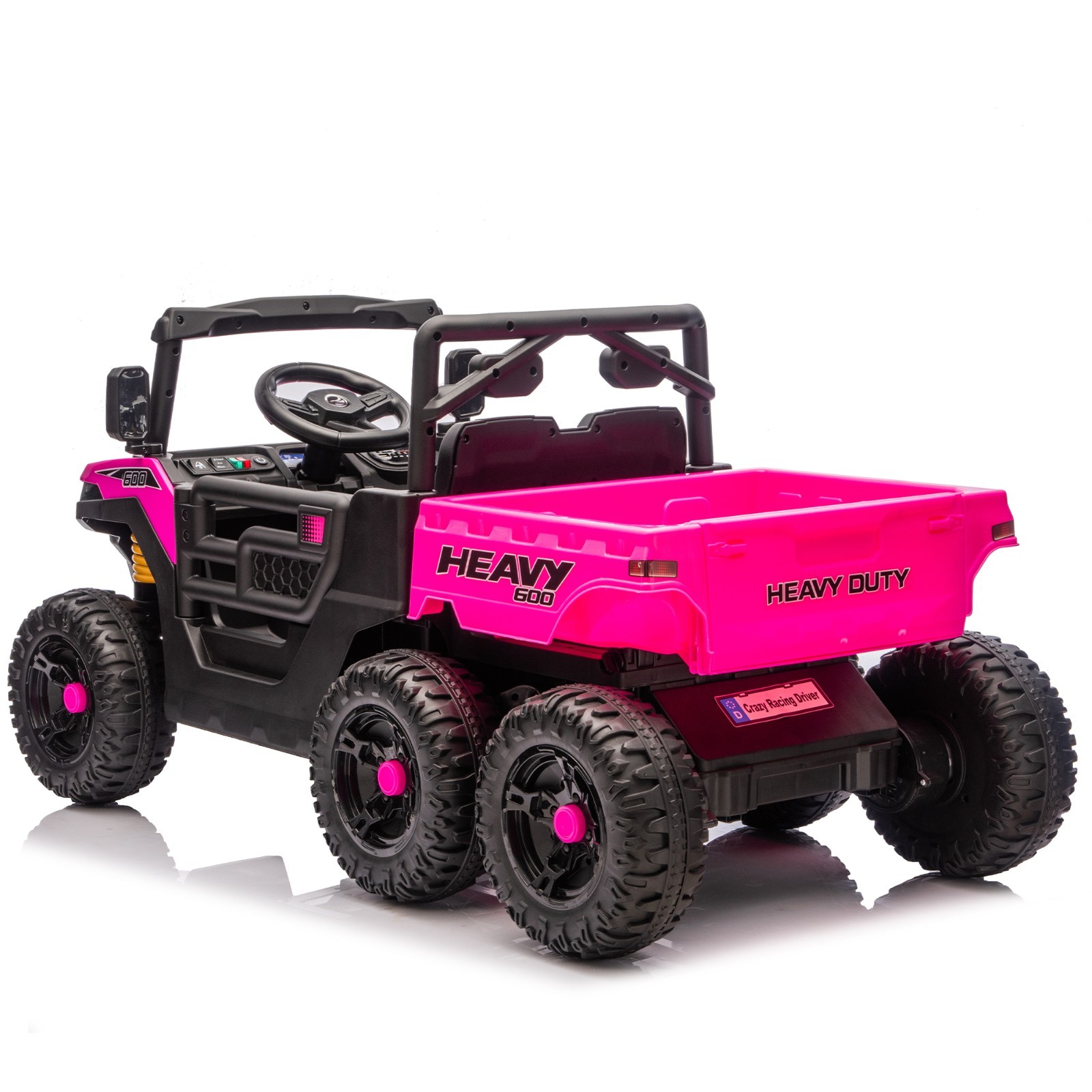 24V Kids ELectric Car Dump Truck Ride on Toys w/Remote,LED,400W Motor, Pink