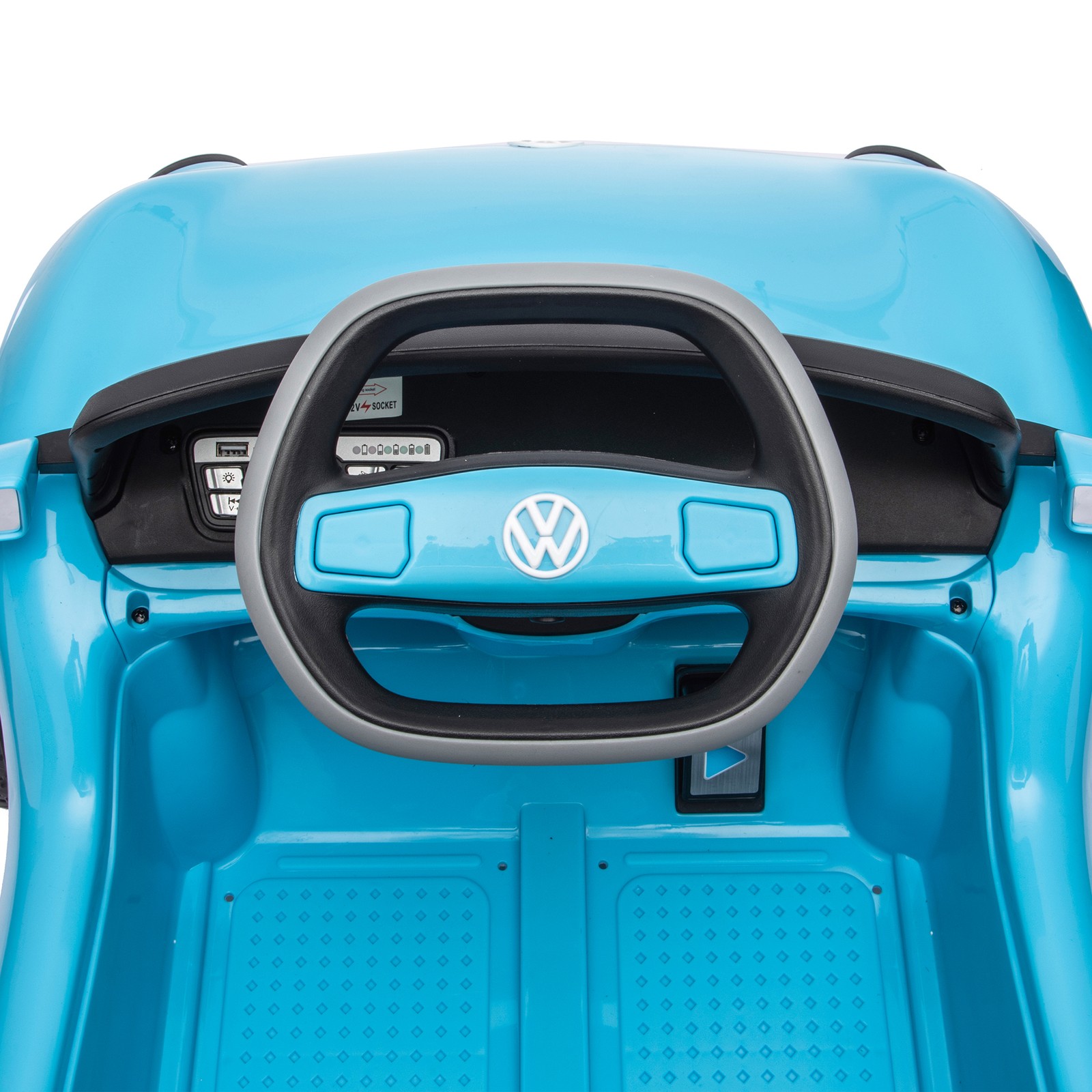 12V Licensed VW Beetle, 2.4G Remote, 2WD, Suspension, Bluetooth & USB, 3-5Y