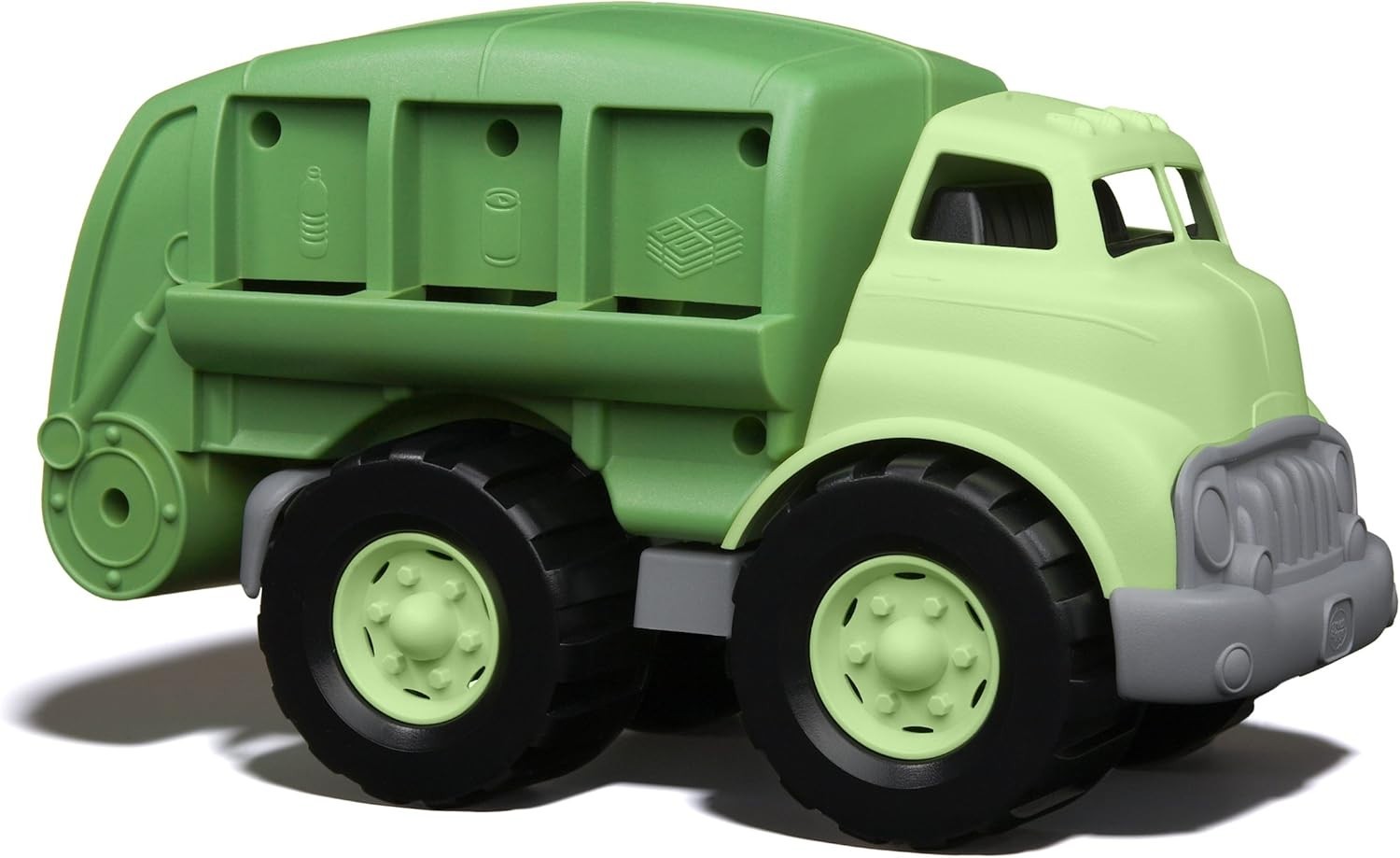3-Chute Green Recycling Truck – Safe BPA-Free Toy for Motor Skills Development