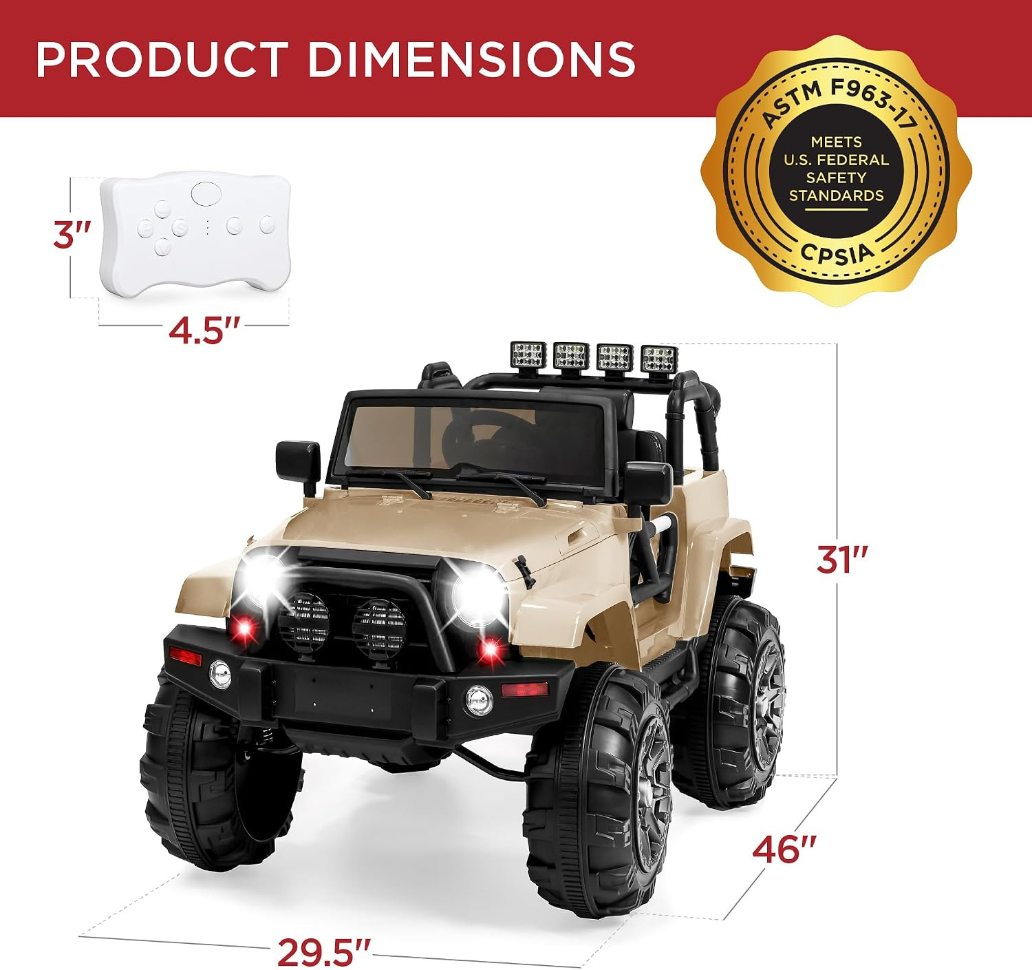 Best Choice Products Jumbo 12V Kids Electric Vehicle Toy Ride on Car with Parent
