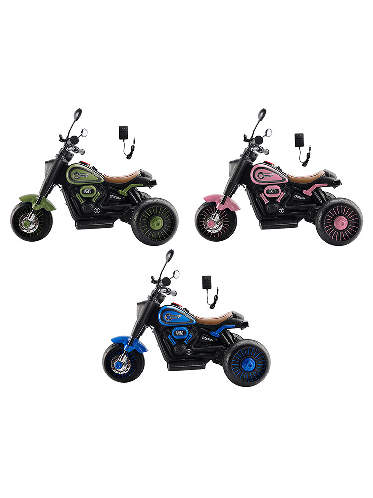 3Wheel 6V Kid Ride On Motorcycle Electric Toy With Colorful Light And Music E0