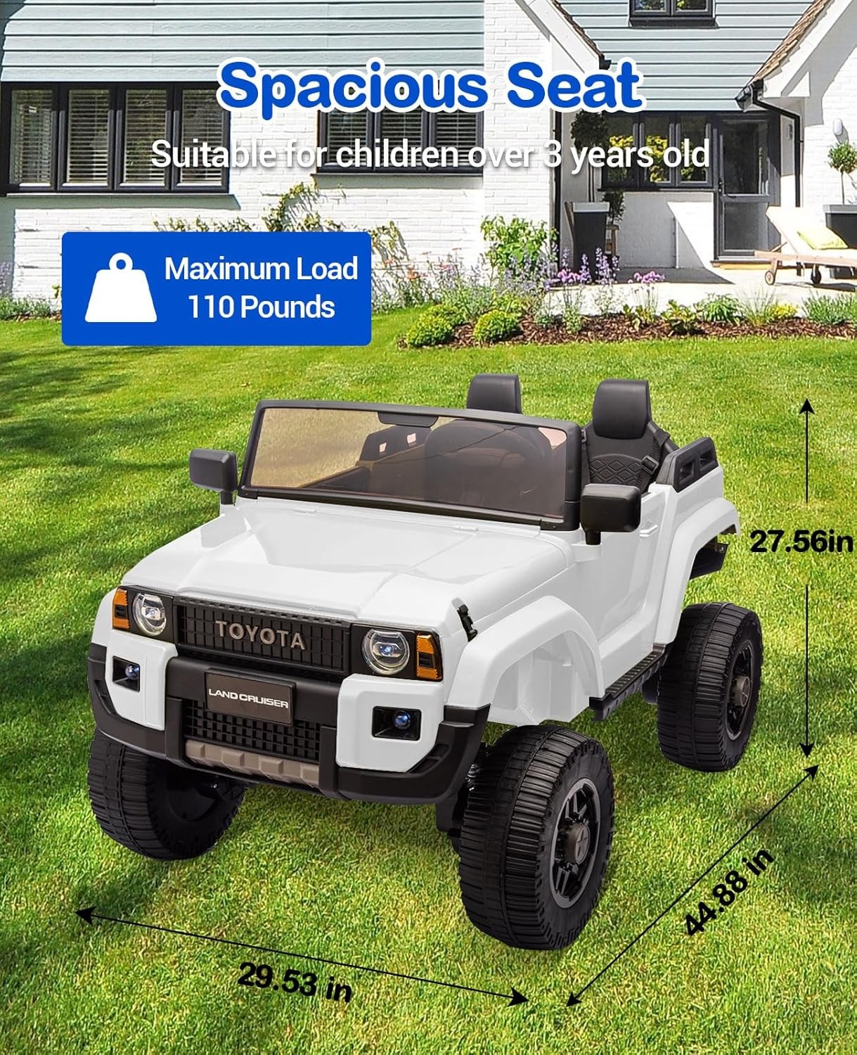 GARVEE Kids 24V Electric Ride On Toyota Licensed Car w/ Remote, 4WD/2WD, LED