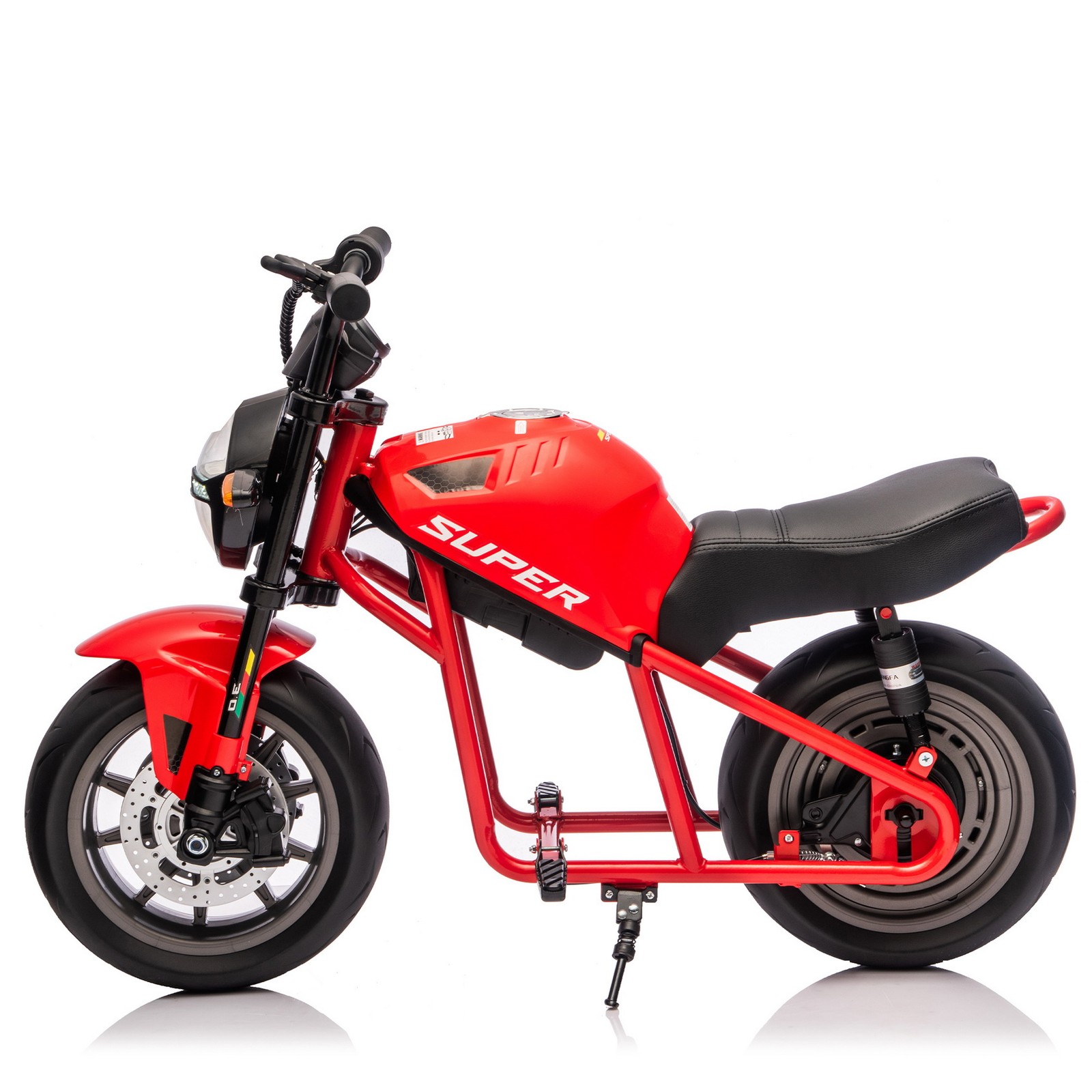 24V 9Ah 300W Kids Ride On Electric Motorcycle Hub Motor Dual Suspension LEDMusic