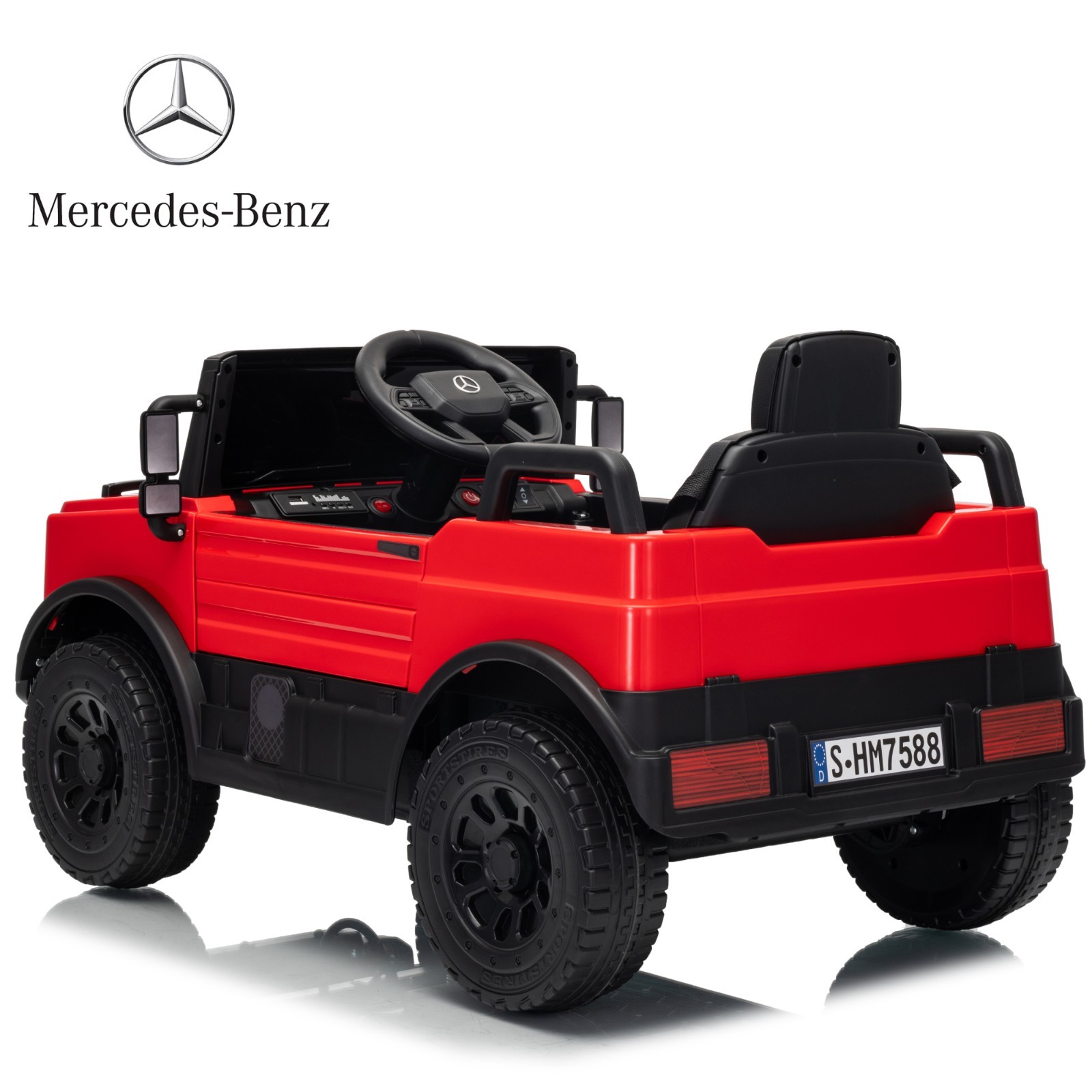 Red Mercedes Licensed 12V Ride on Toy Electric Car Age for 1-4 w/ Parent Remote