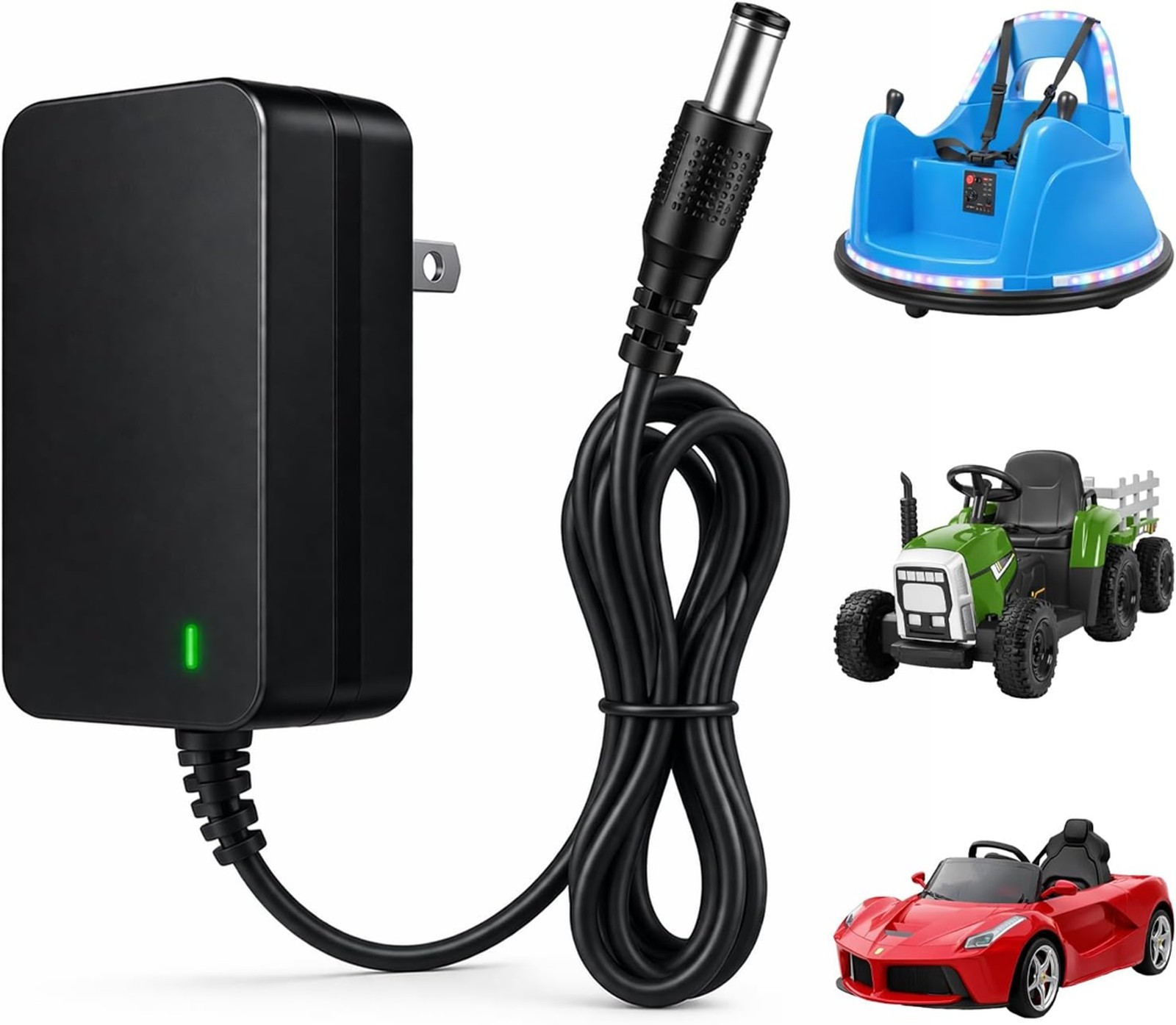 12V Charger for Kids Electric Toy Cars, SUV, ATV, Bumper Cars, Ride-On Vehicles