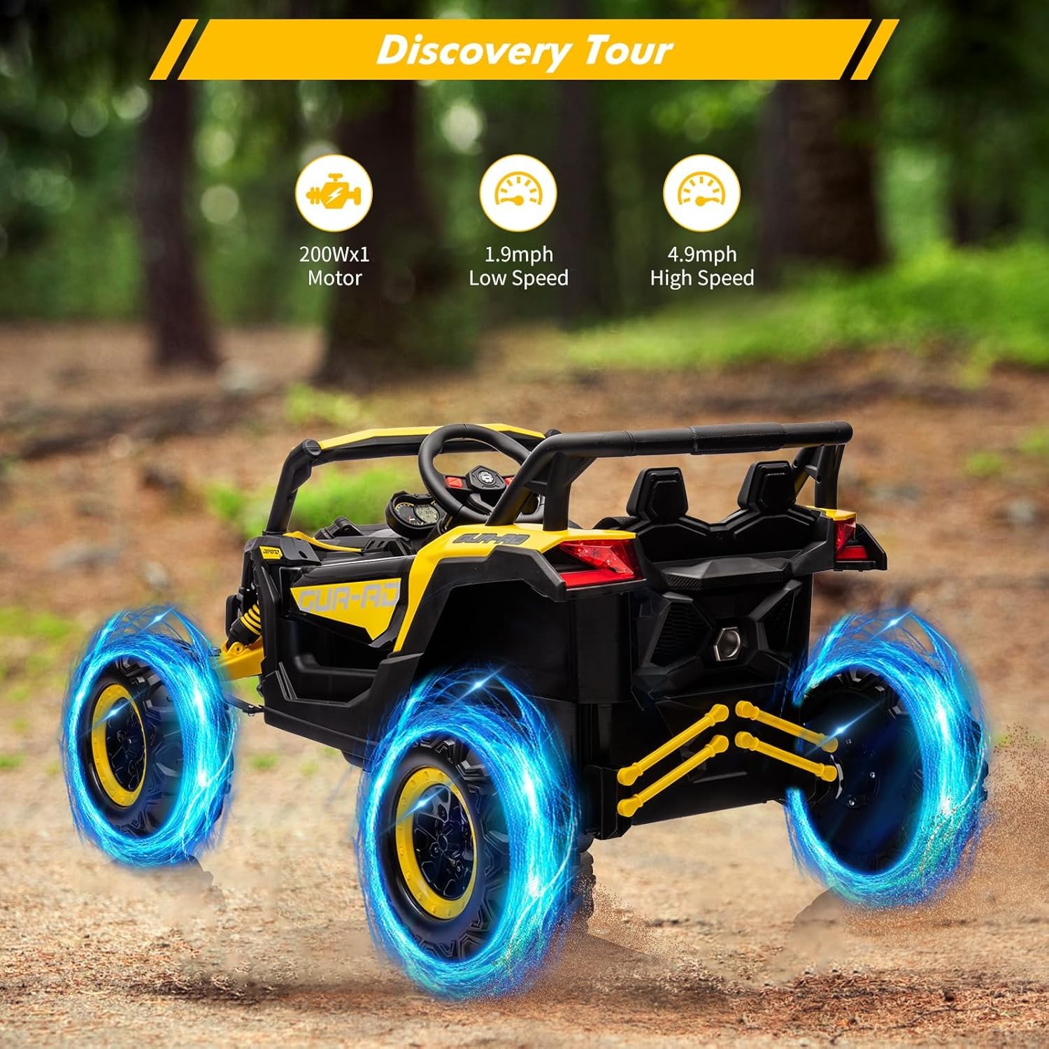 24V Power Wheels Electric Ride on UTV Car Toys Gift for Kids with Remote Control