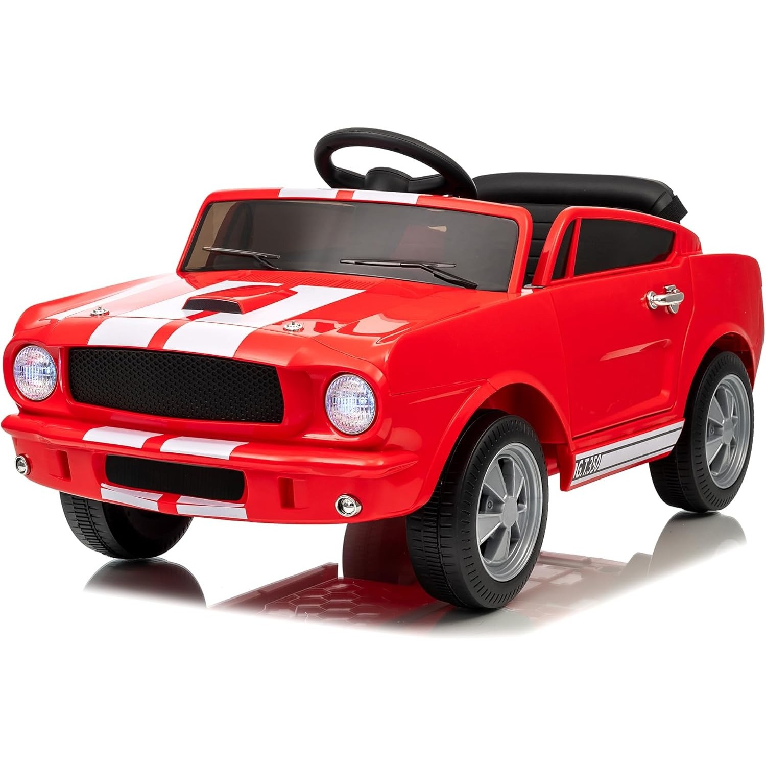 12V Electric Ride On Car for Kids, Remote Control, LED, Music, 3 Speeds, Safety