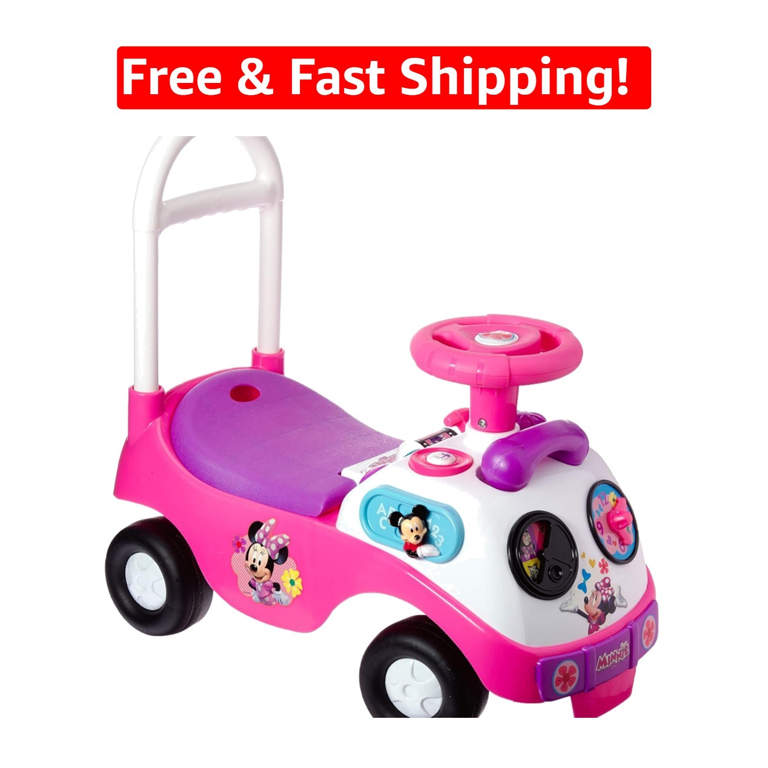 Disney Minnie Mouse My First Activity Ride-On for Toddlers Age 1-3 with Sounds