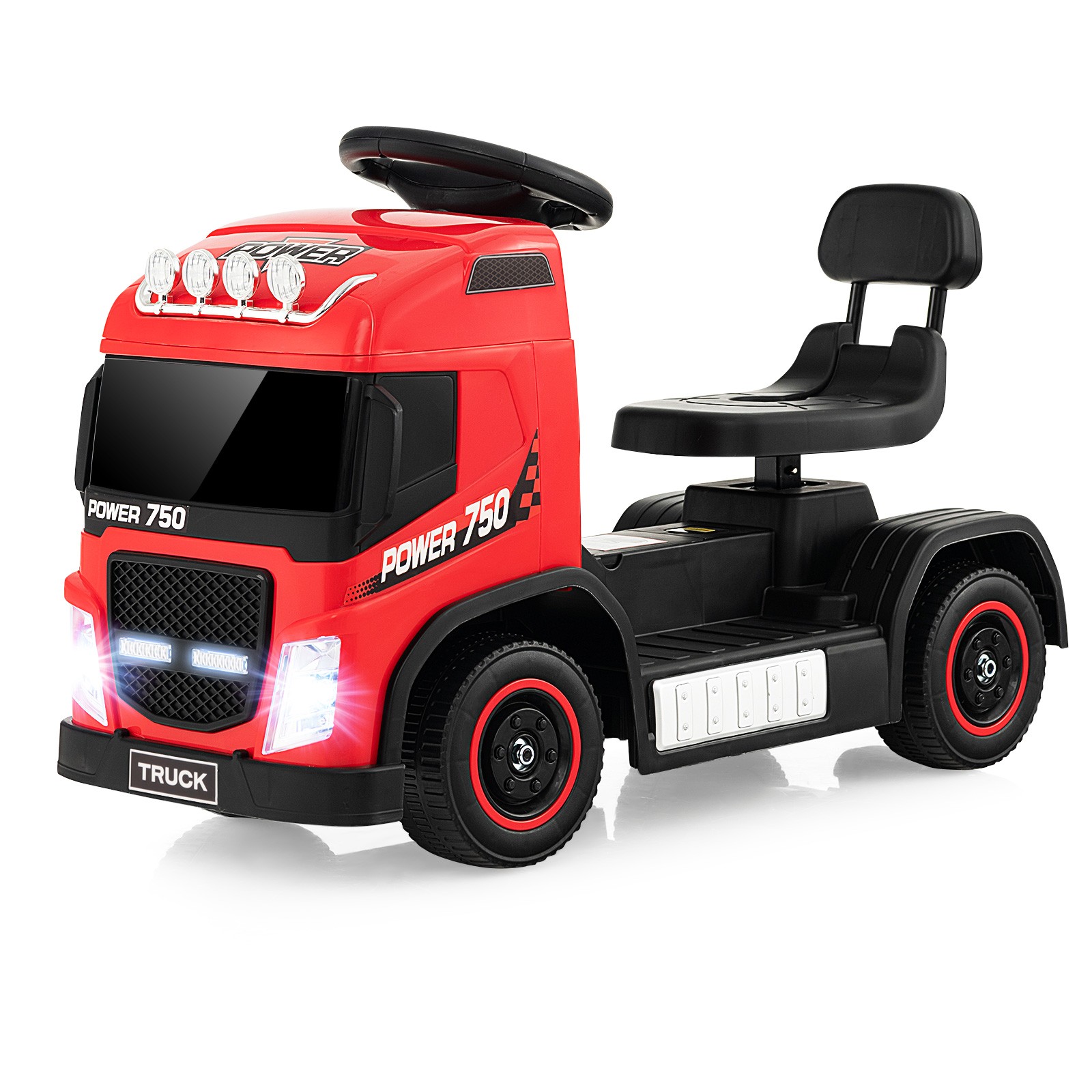 Kids Ride-on Car 6V Toddler Electric Truck LED Lights Music & Horn Sound