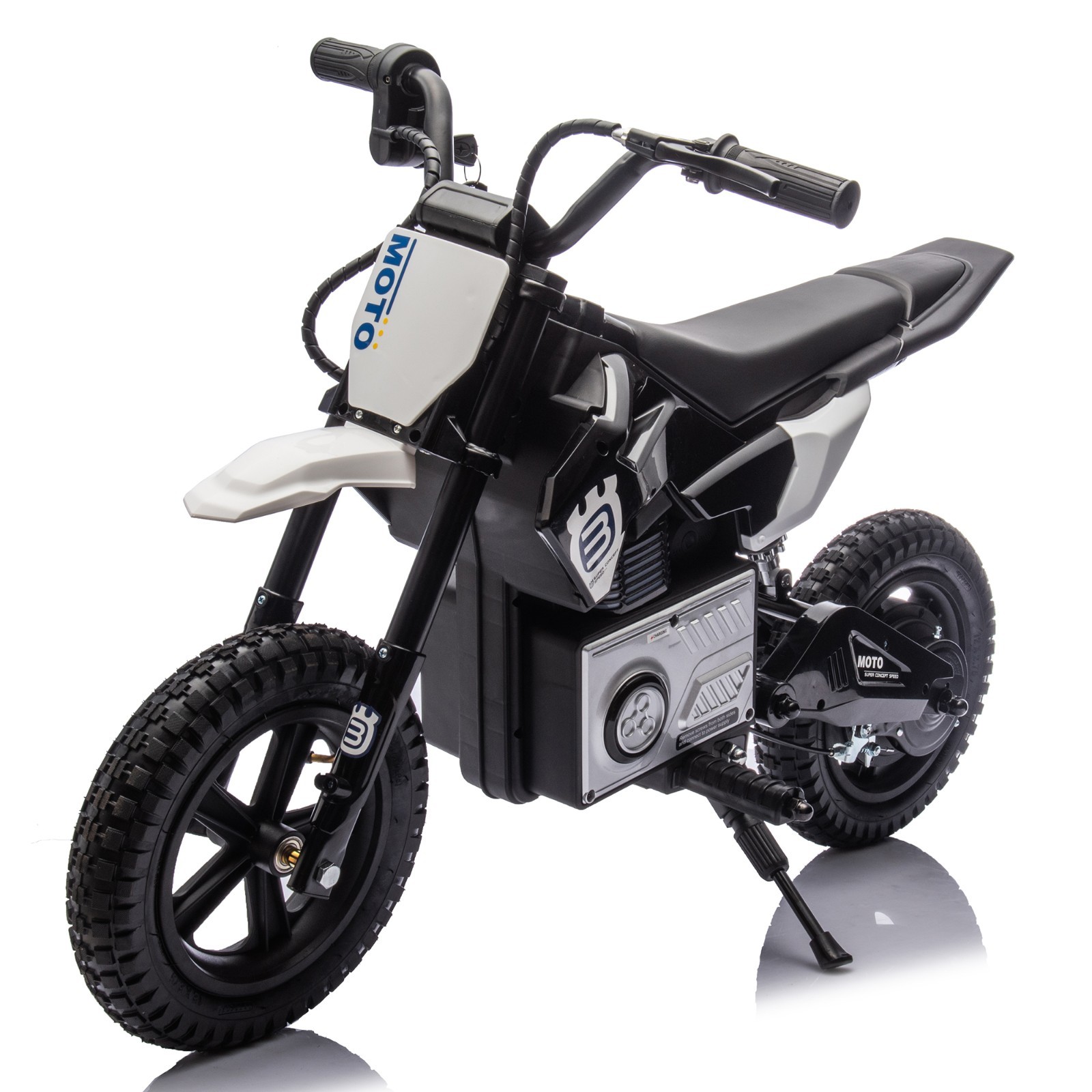 24V Kids Ride On Electric Dirt Bike Motocross 200W Motor Bluetooth LED Age 5-12