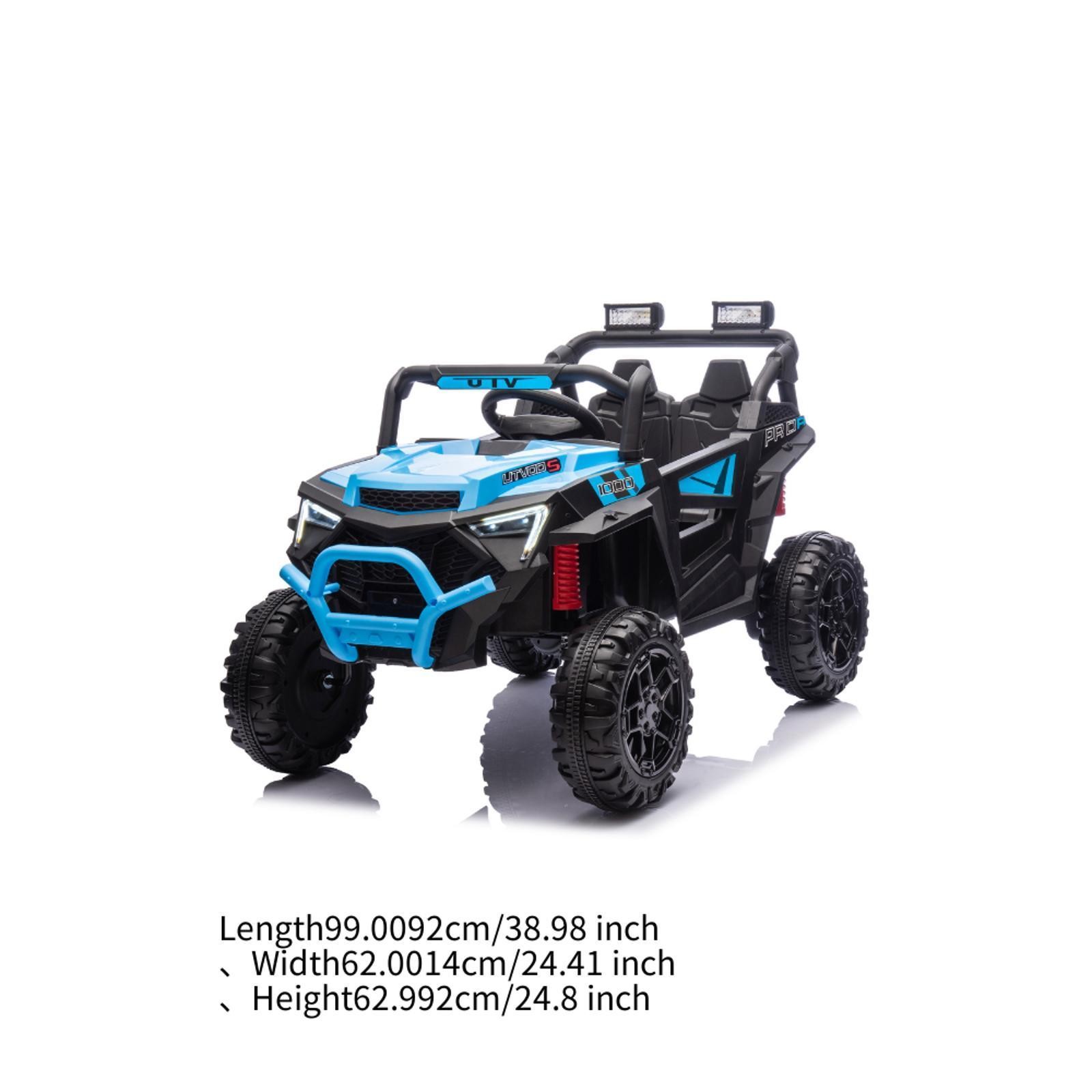 Kids 24V Electric UTV Ride On, 400W Motor, Parental , Four-Wheel , , LED
