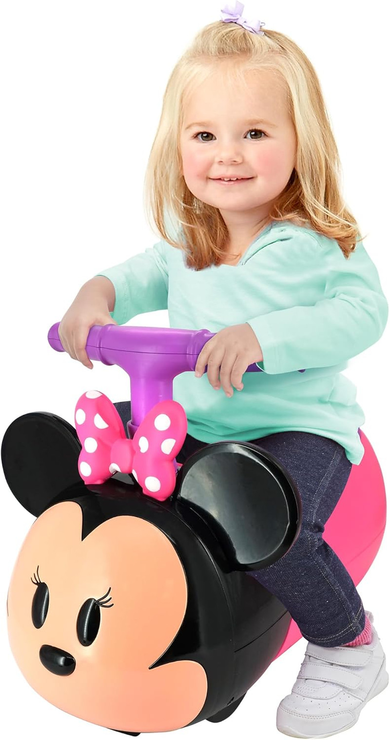 Minnie Mouse Zoom Zoom Ride-On Car with Lights & Sounds, Interactive Dashboard,