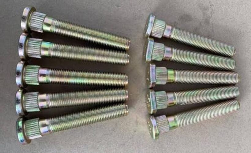 10 PCS Extended 1″ Longer Than Stock Serrated Wheel Studs M12*1.5 Thread