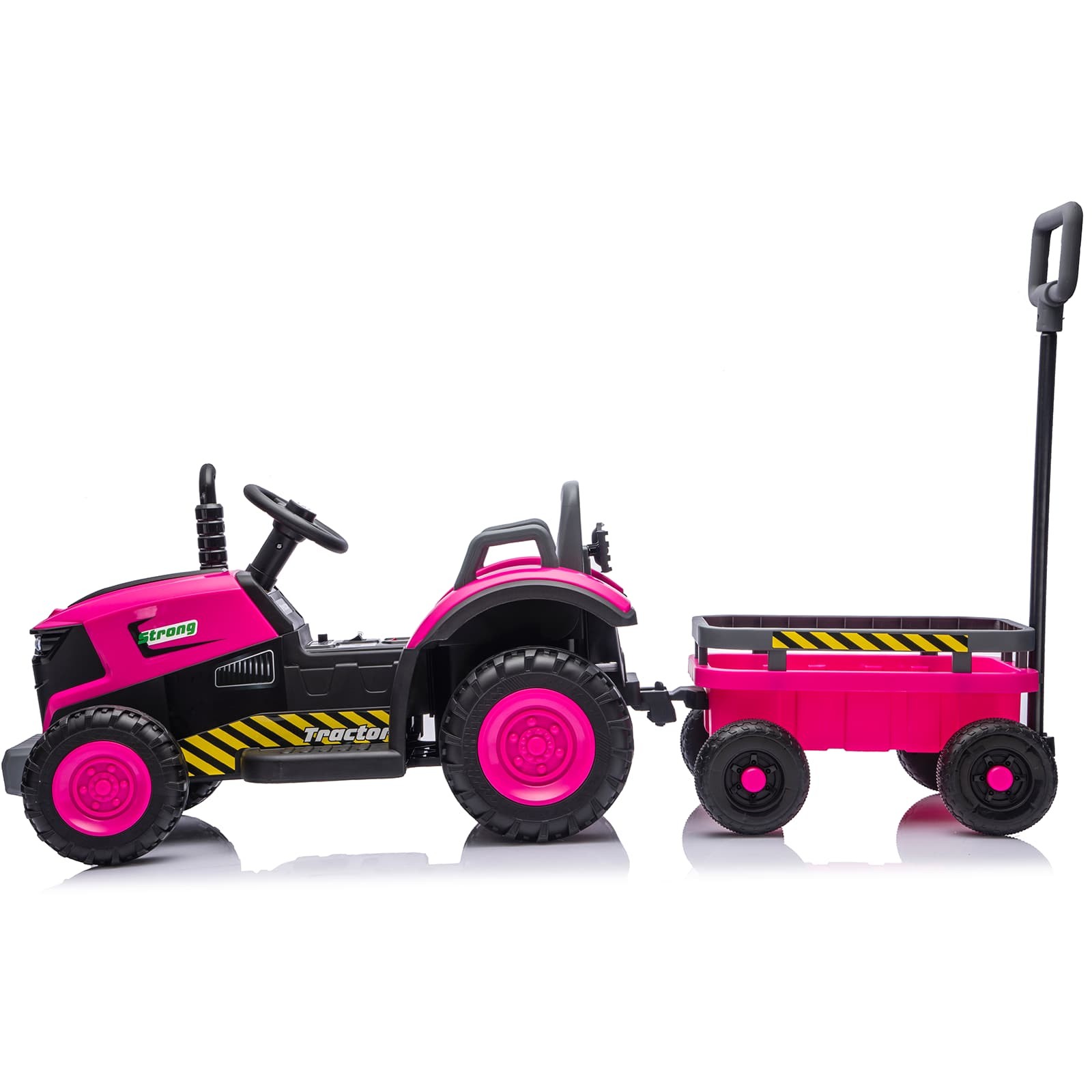 Kids Electric Farm Tractor Ride On Car 12V with Trailer Lights Music Age 3-6