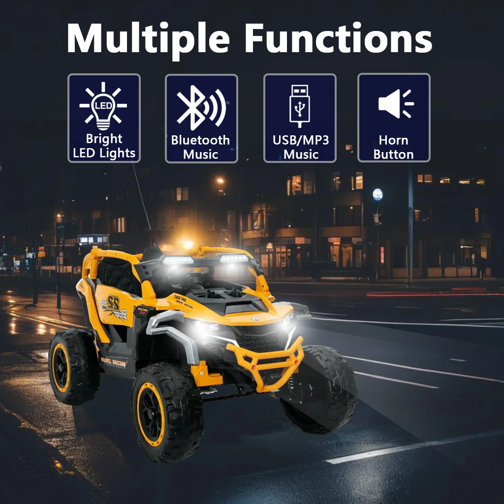 12V Ride On Car Electric UTV Truck with Remote Control for Kids Aged 3-6 Years