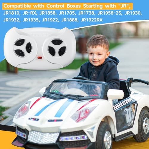 2.4G Remote Control for Kids Electric Car, White Remote Control for 12V