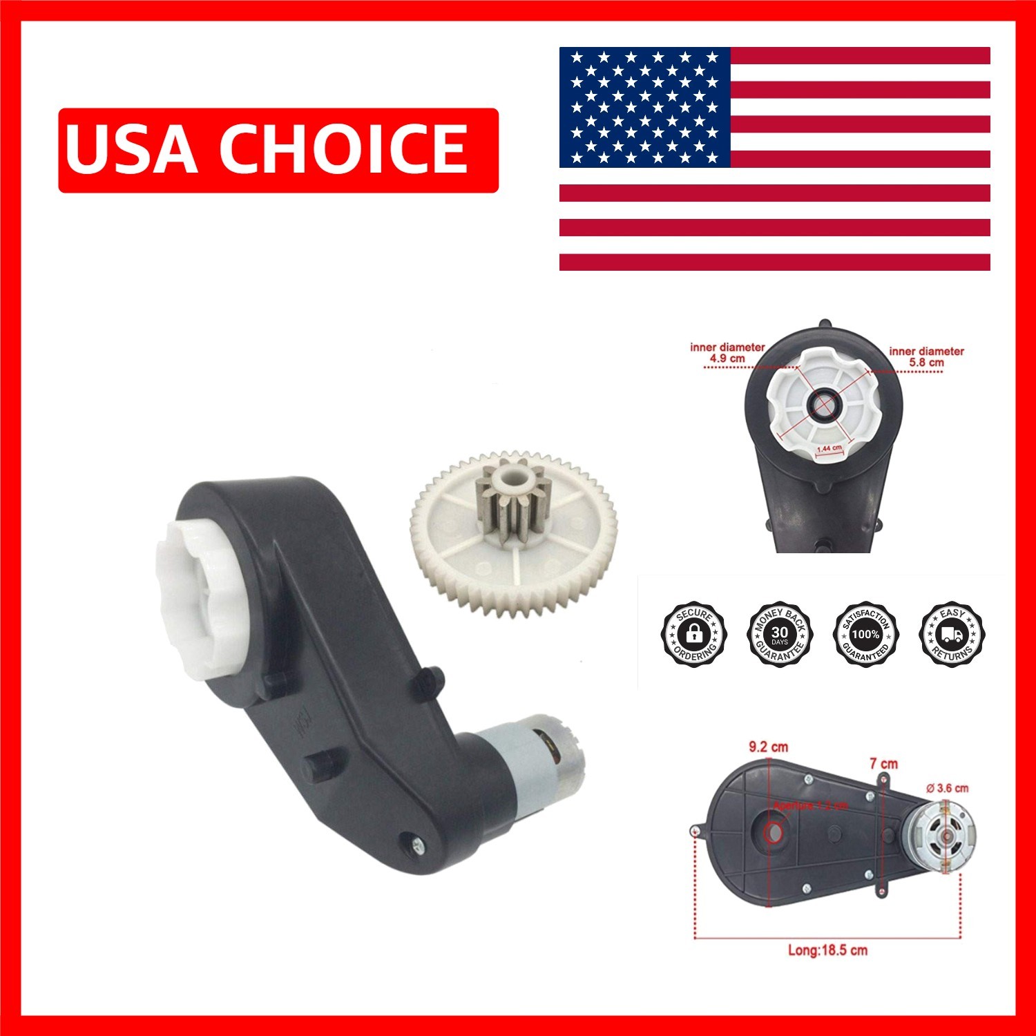 24V DC High-Speed Motor 30000 RPM for Children’s Ride-On Cars – Easy Install