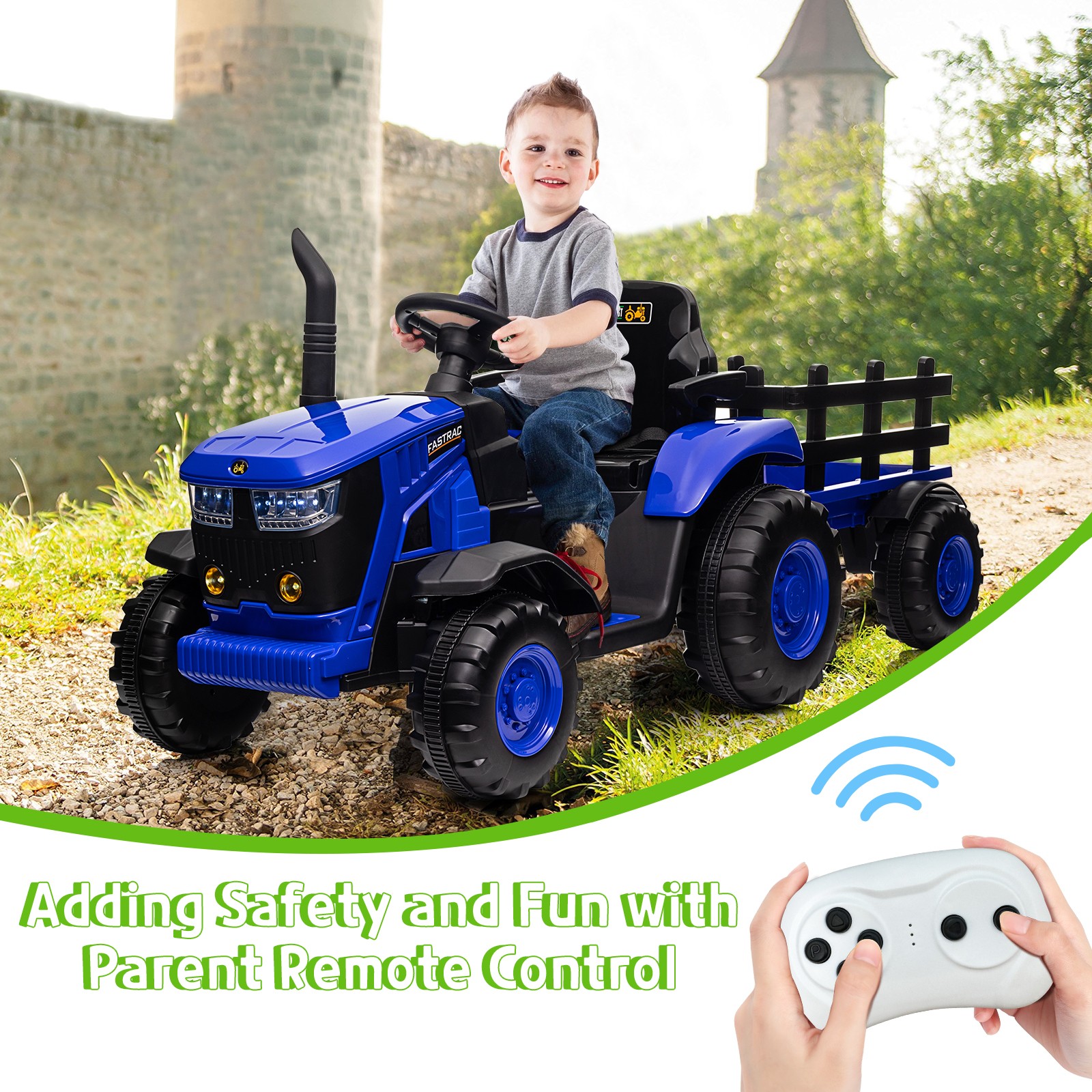 Electric Kids Tractor Ride-on Toy,Children’s Battery-Powered Vehicle,12v 7AH