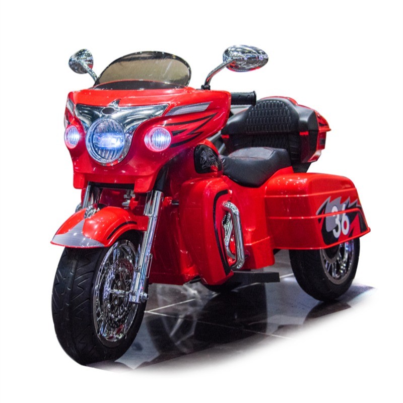 Kids Ride On Motorcycle 12V 2-Seat Electric Motorbike 3 Wheels for 3-8 Years Old