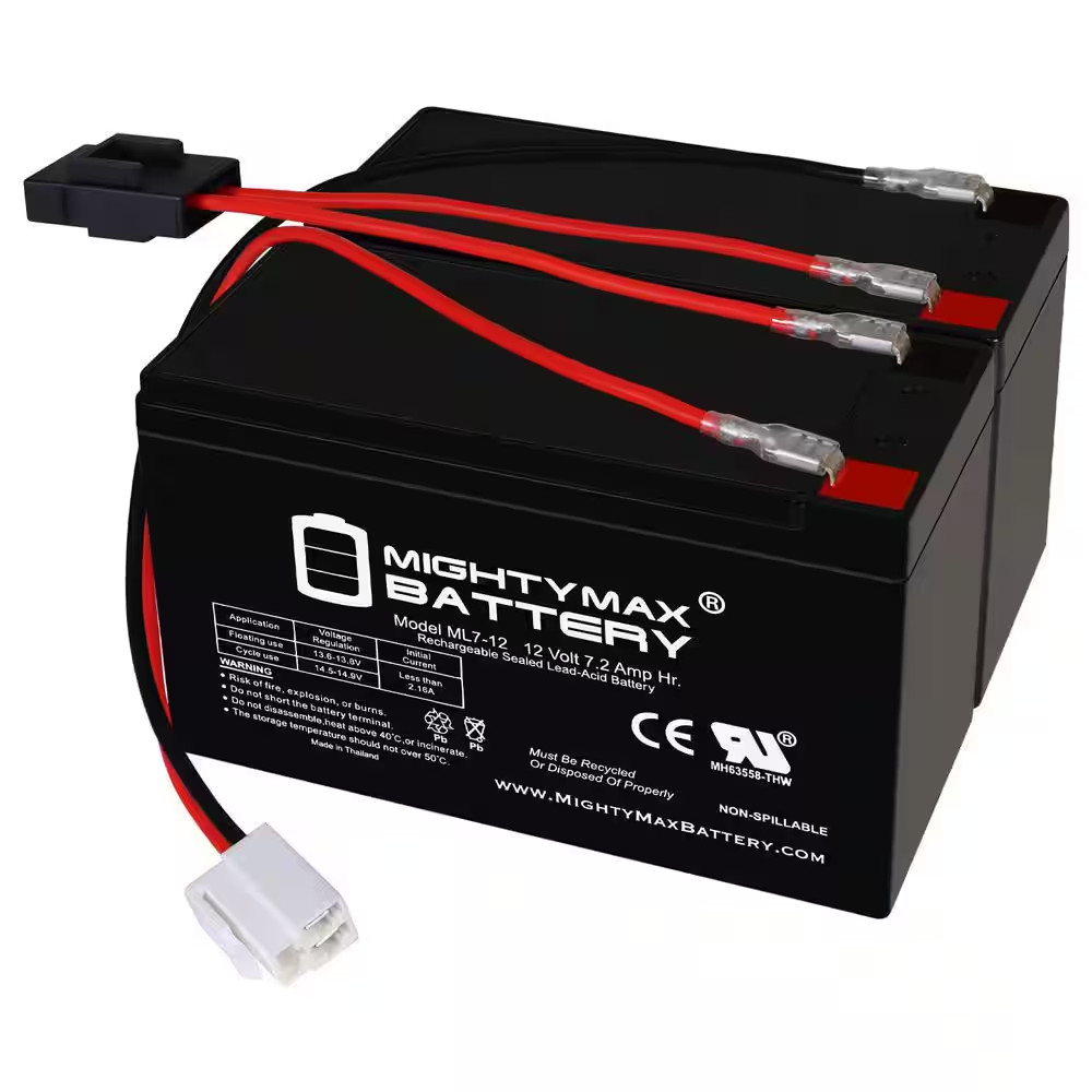 Extended Range Drop in Replacement for 12-Volt 7AH Razor Scooter Ride on Toy Bat