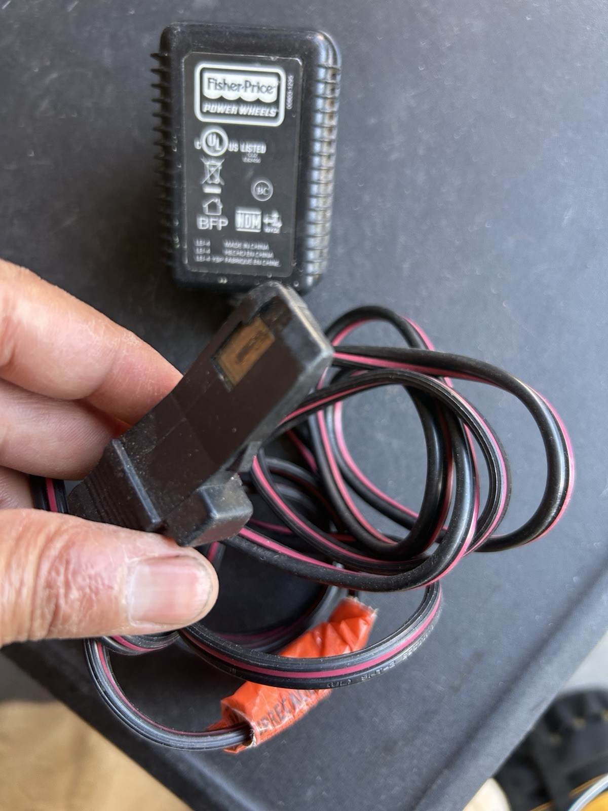 Original Power Wheels Fisher Price 12 Volt !2V Battery Charger 00801-2101 Black