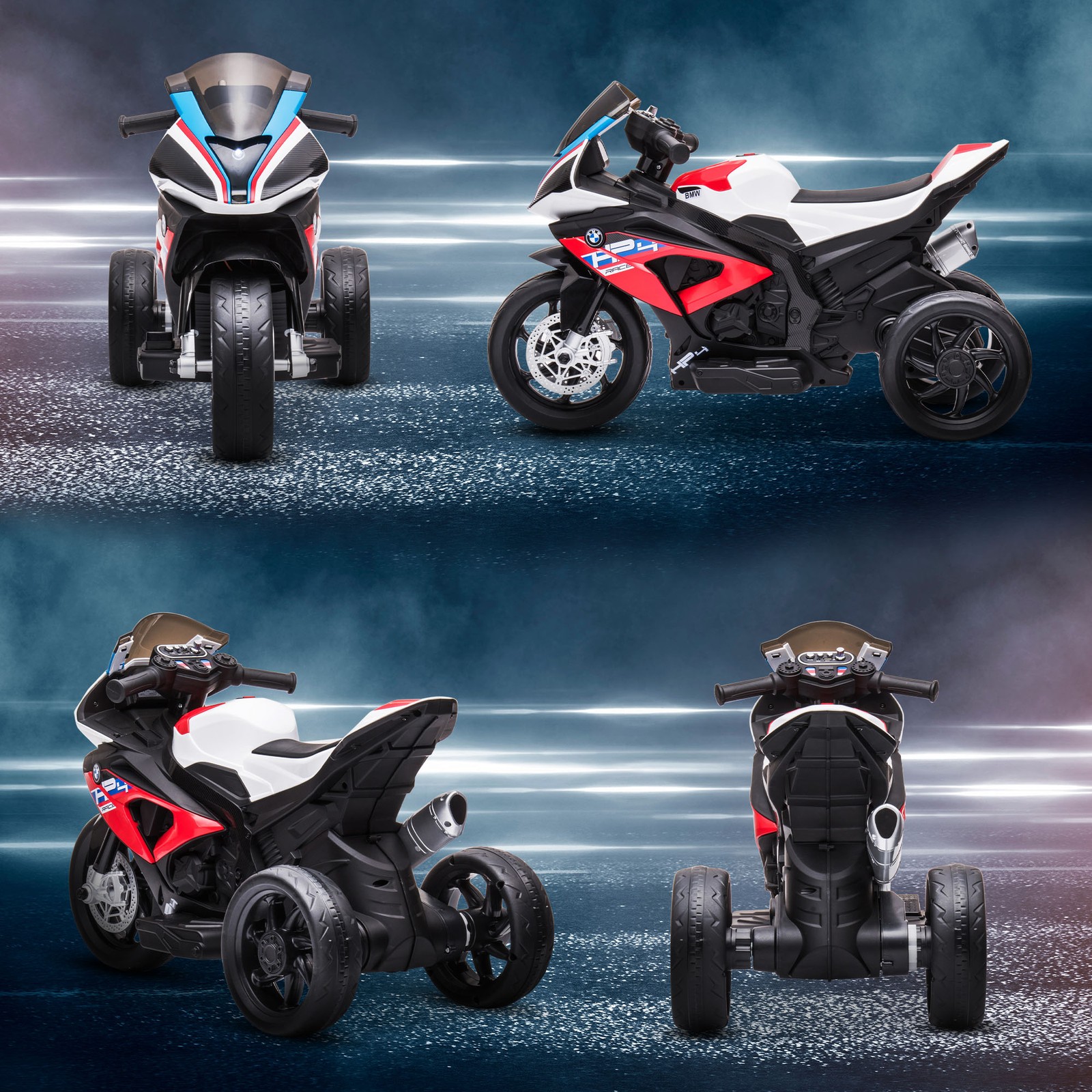Off-Road Kids Motorcycle Ride-on Toy for Toddlers & Ages 1.5 to 5, Electric Red