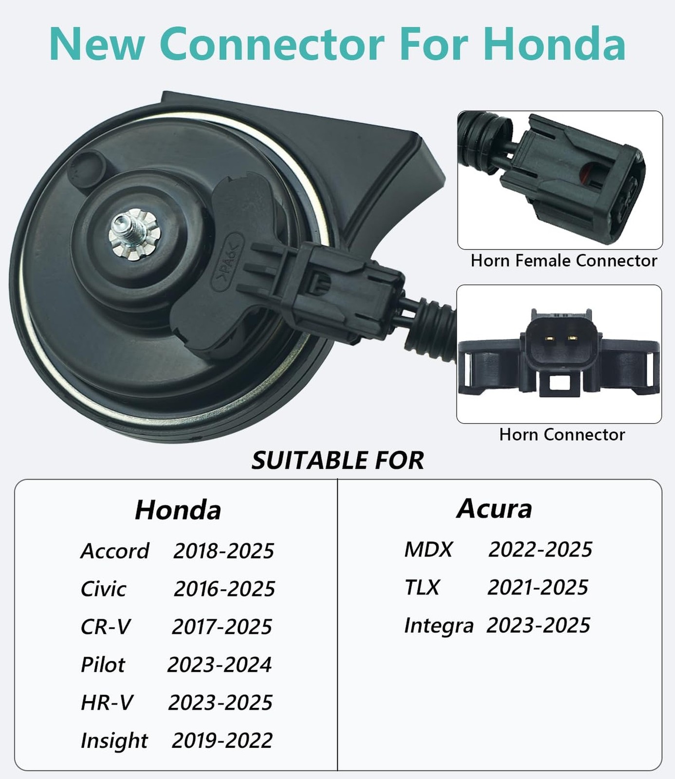 NEOGET Car Horn for Honda Acura, Multifunction Loud High Low 2 Tone Auto Horn…
