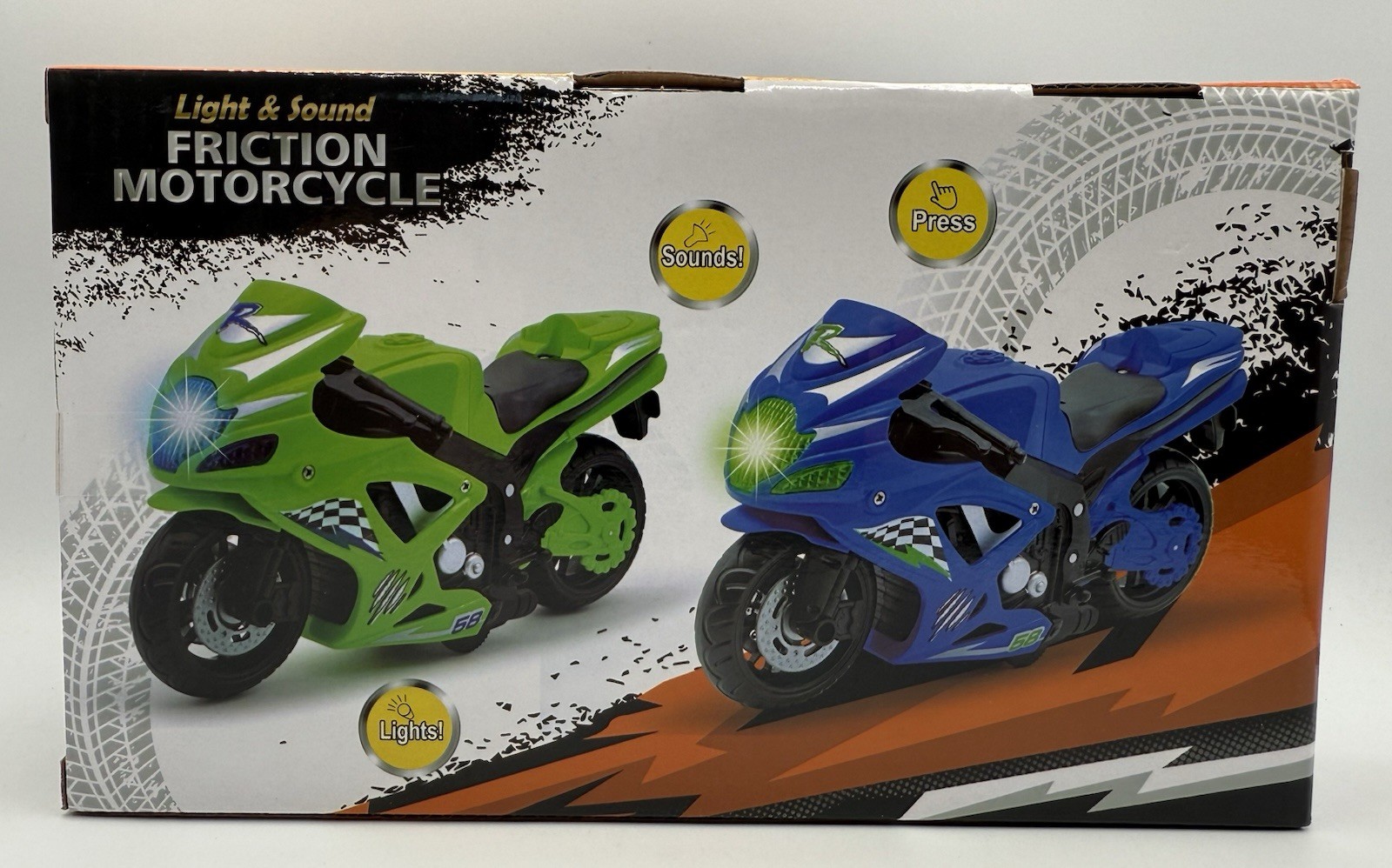 Raxx Wheel Motorcycle Light And Sound Friction Blue By Fenicalcan New