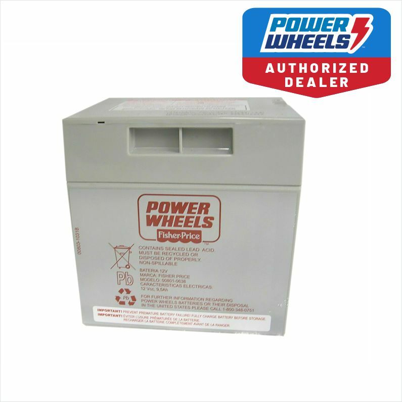 Power Wheels 12 volt BATTERY 00801-1869 Grey Genuine 12v FREE SHIPPING