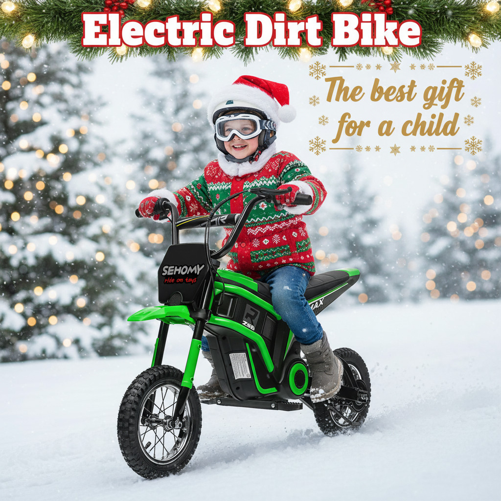 24V Electric Dirt Bike Off-Road Motorcycle For Kids 350W Motor Pneumatic Tire​