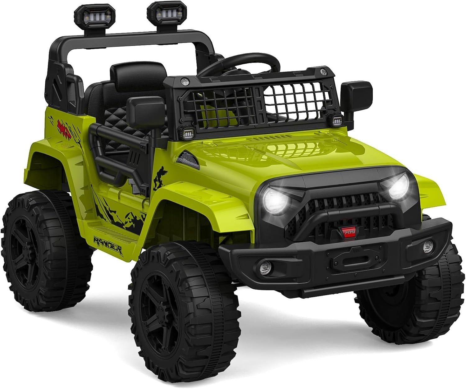 Ride on Truck Car, 12V Kids Electric Vehicles with Remote Control Spring Susp…