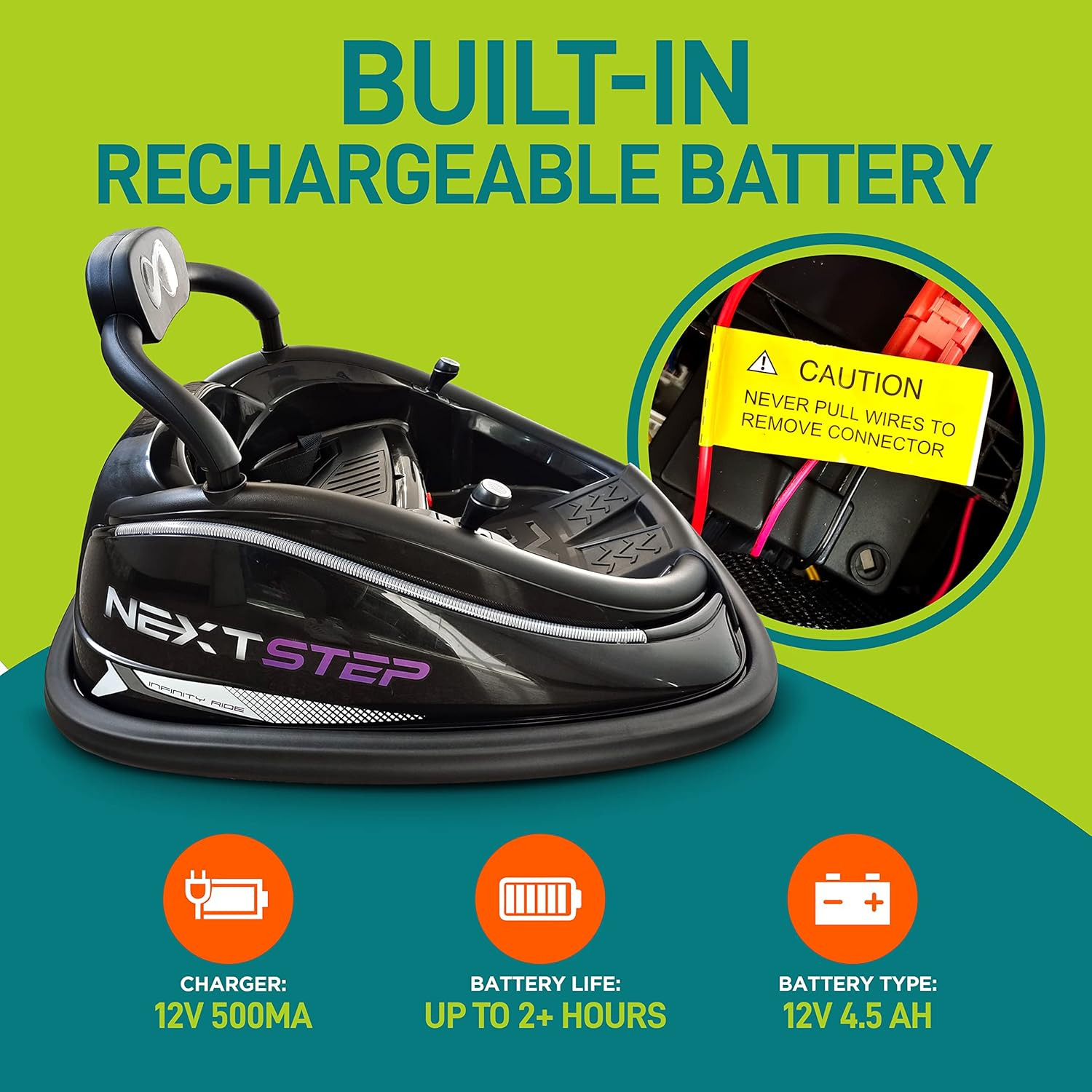 home Electric Bumper Car for Kids – 12V Rechargeable Battery Powered Ride on Veh