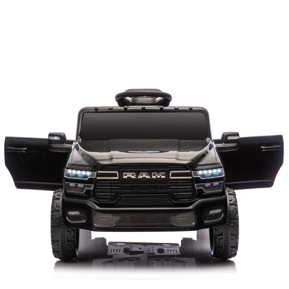 Licensed Dodge RAM 12V Ride On Truck w/ Remote Bluetooth Music for Kids Ages 3-6
