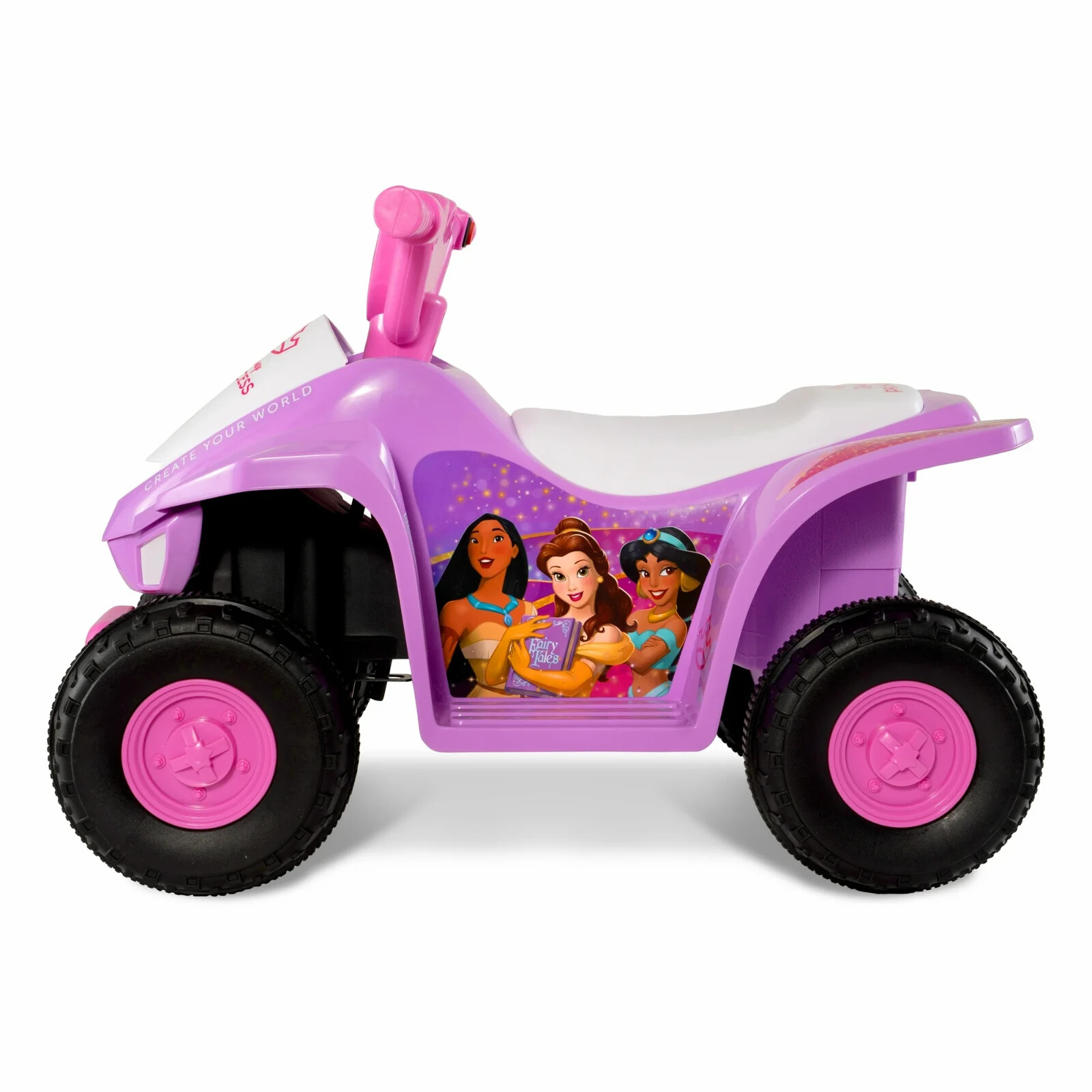 Girls Pink Princess Ride On 4 Wheeler ATV Indoor Outdoor Moana Tangled Electric