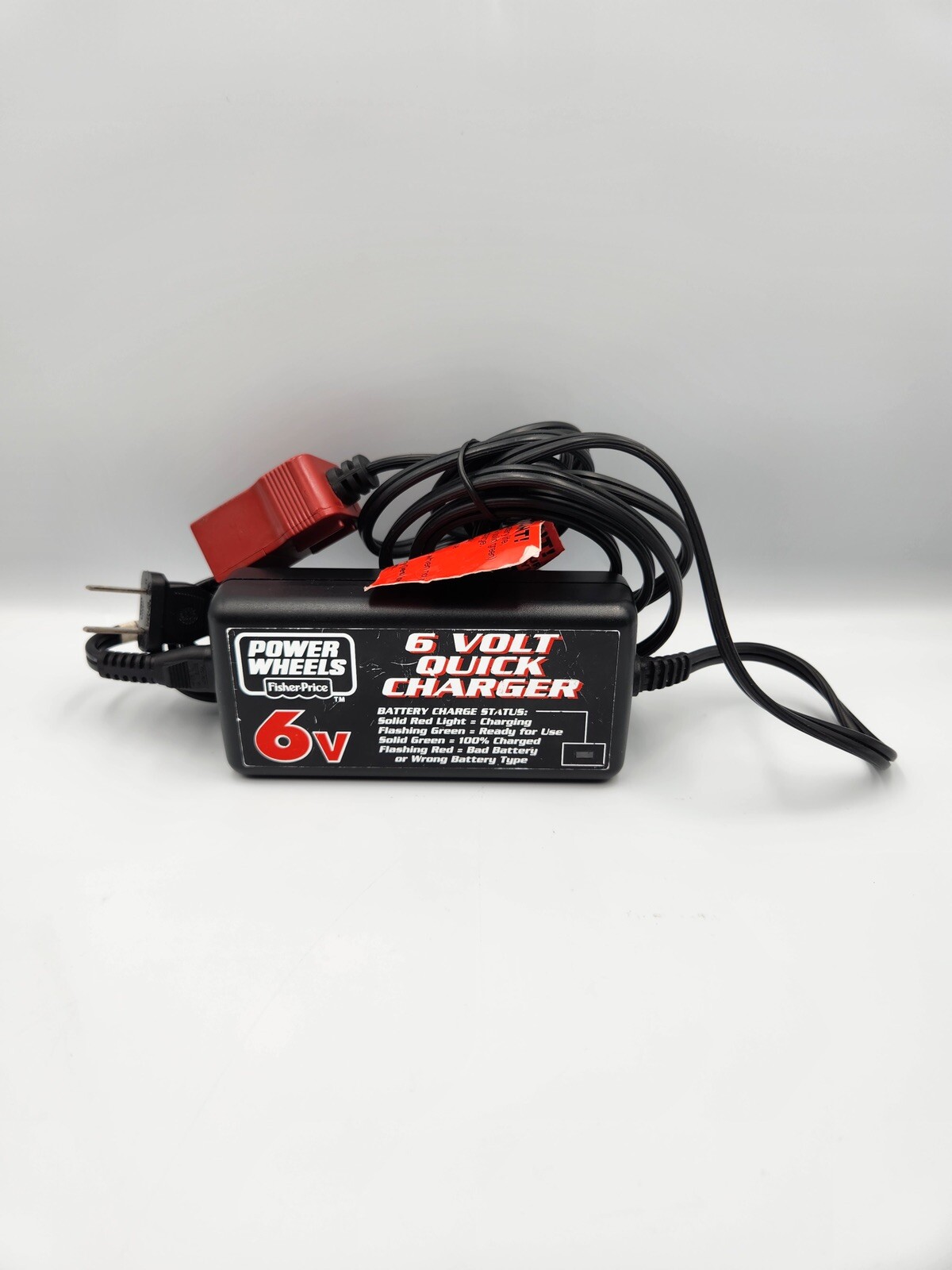 Fisher Price, Power Wheels-6 Volt Red Quick Battery Charger, 00801-1484