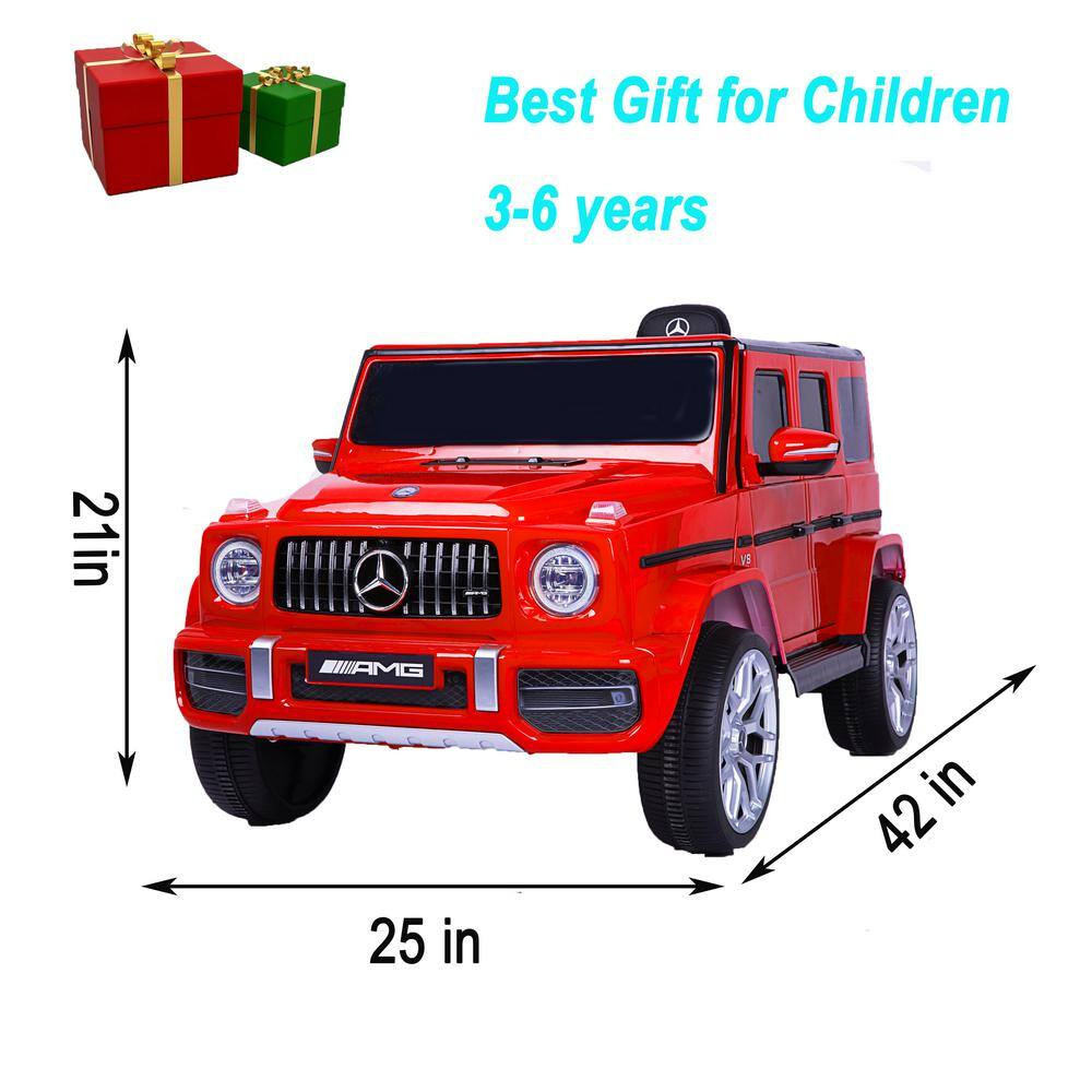 Red Mercedes-Benz, Kids Electric Ride on Toy Car with Remote Control 12-Volt Mot