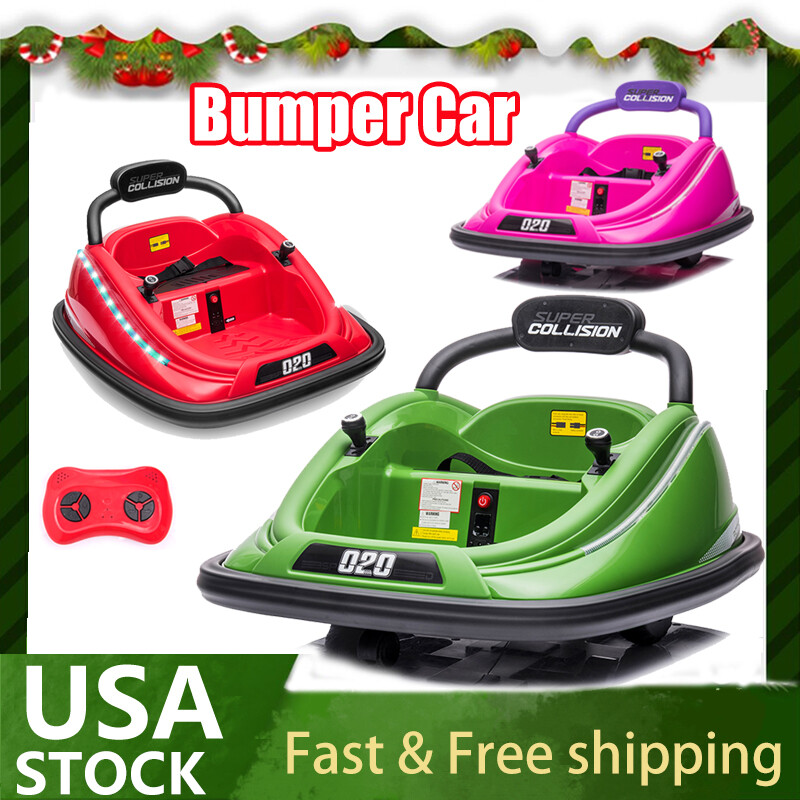 12V Electric Vehicle Kids Ride on Bumper Car 360° Spinning w/Remote Control MP3