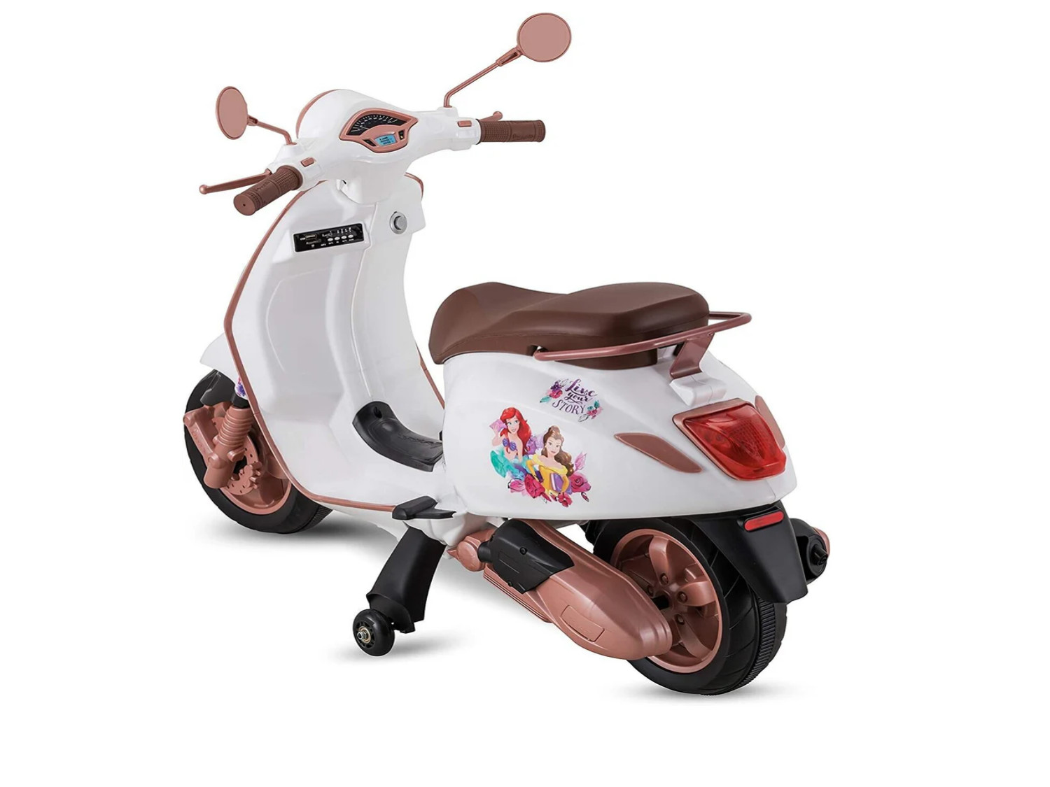 Disney Princess Vespa Scooter Electric Ride On Toy for Girls Ages 3-5