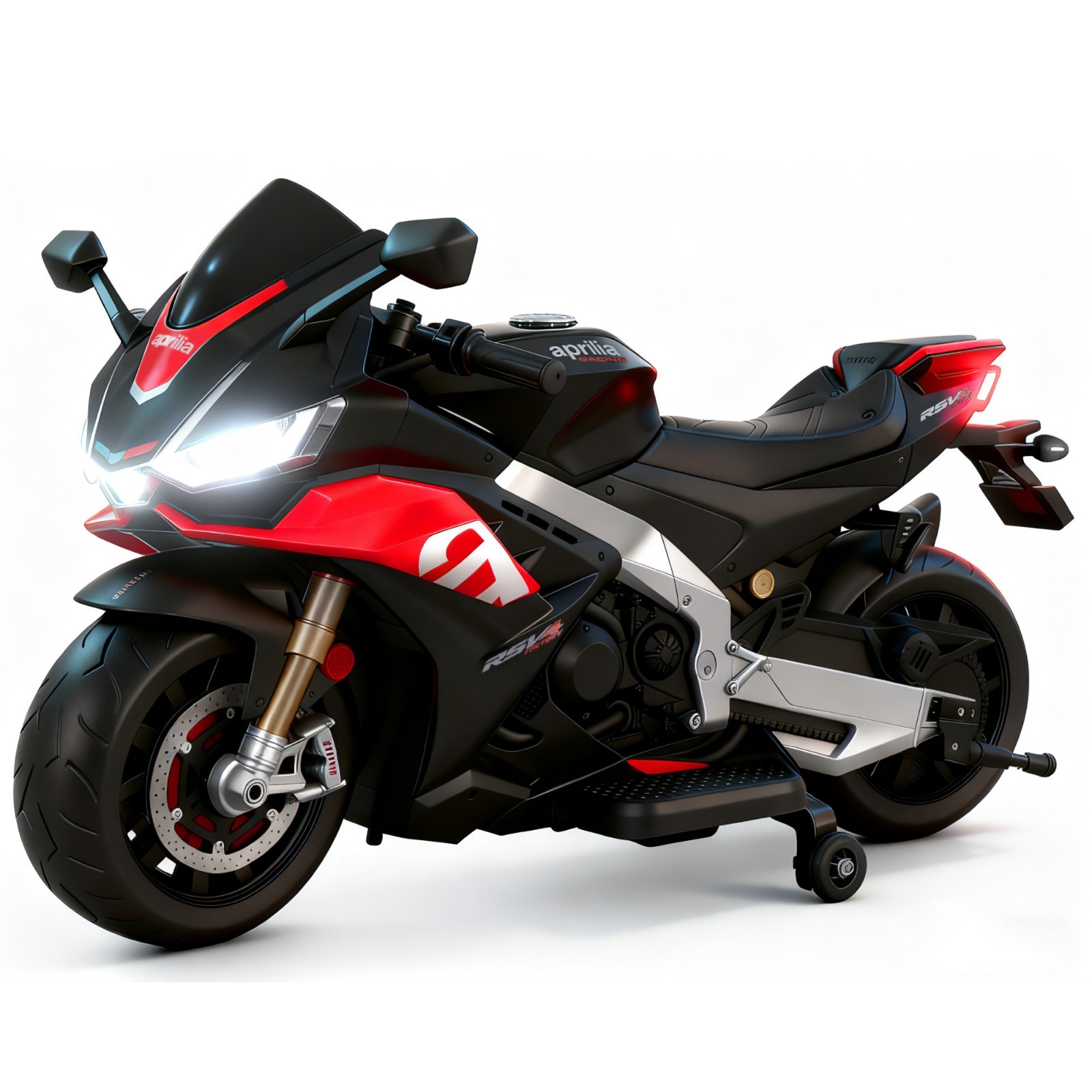 Aprilia 24V Kids Electric Motorcycle 6mph Dirt Bike Ride on Toy w/ Bluetooth MP3