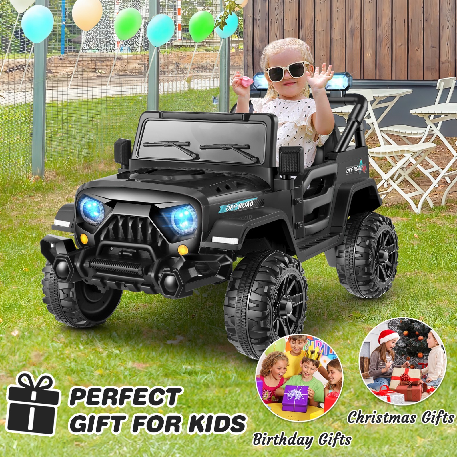 Kids Electric Ride On Truck 12V Power Battery Car w/ Remote Control MP3 Player