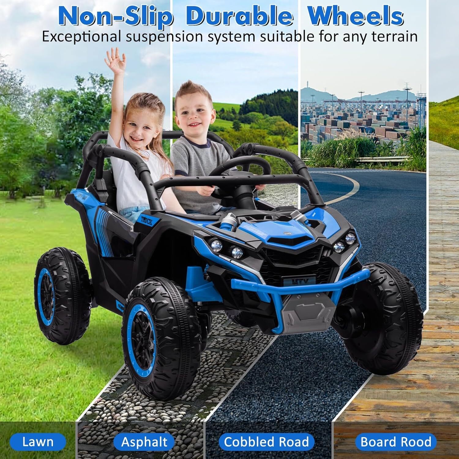 24V Ride On Car 2 Seater Ride On UTV 4x200W Powerful Engine Electric Vehicles